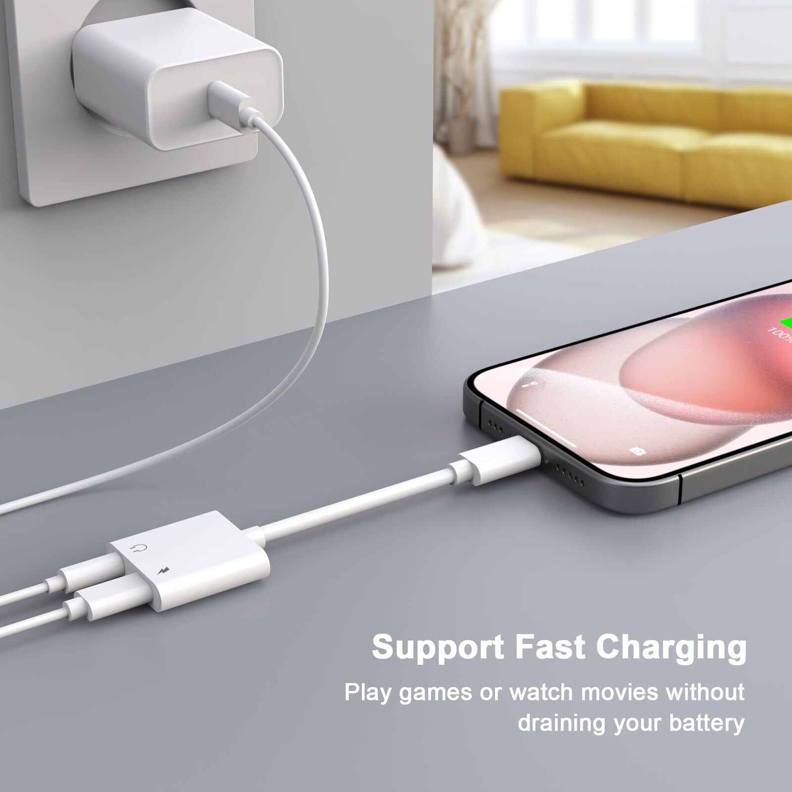Iphone 15 Headphone Adapter 2Pack Usb C To 3.5Mm Headphone And Charger Adapter 2-In-1 Type C To Aux Audio Jack And Fast Charging Dongle Cable Cord For Iphone 15 Pro Max Plus Ipad Pro Galaxy/Note Pixel