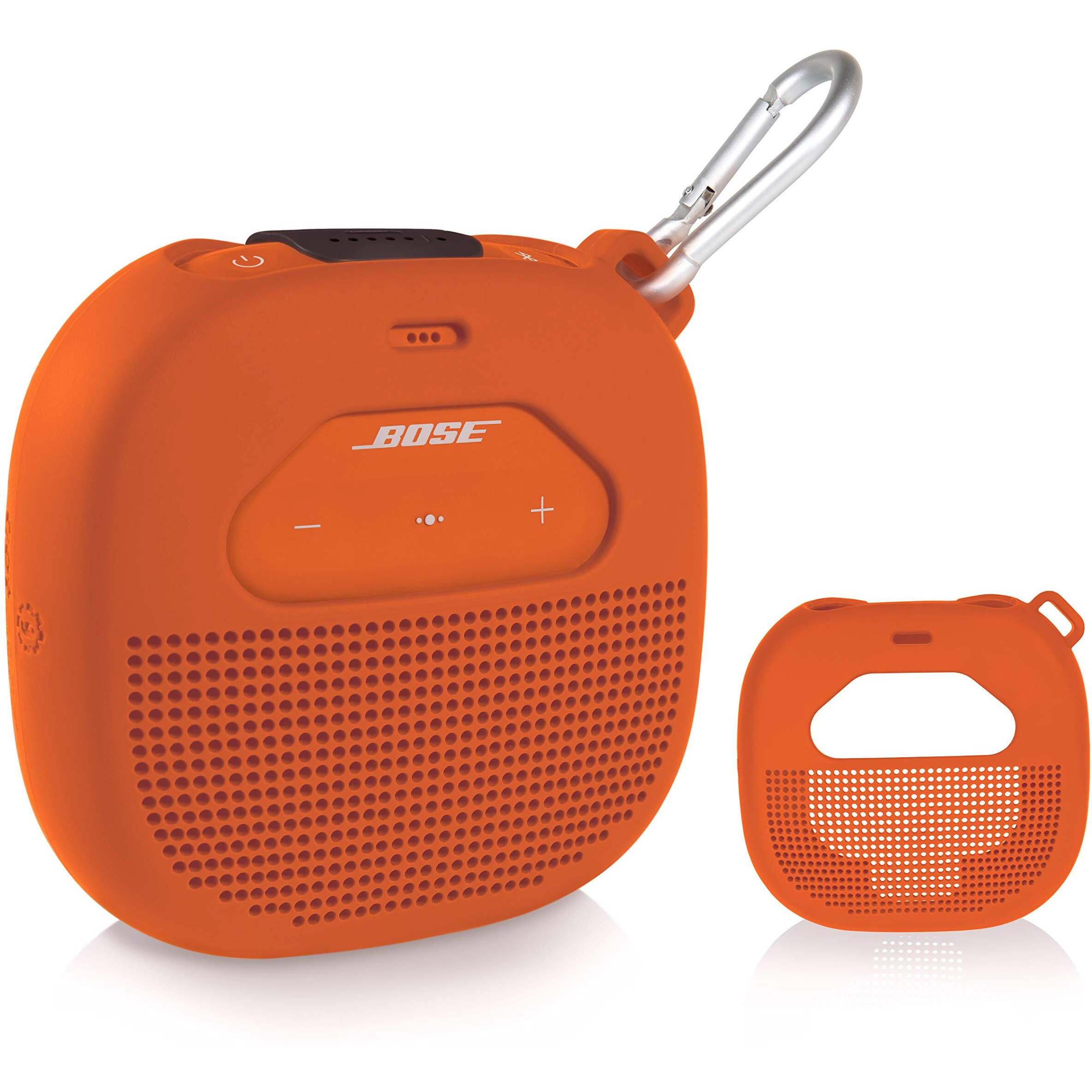 Getgear Silicone Cover Sleeve For Bose Soundlink Micro Portable Outdoor Speaker  Customized Design Skin Giving All 6 Directions Protection  Best Matching In Shape And Color(Orange)
