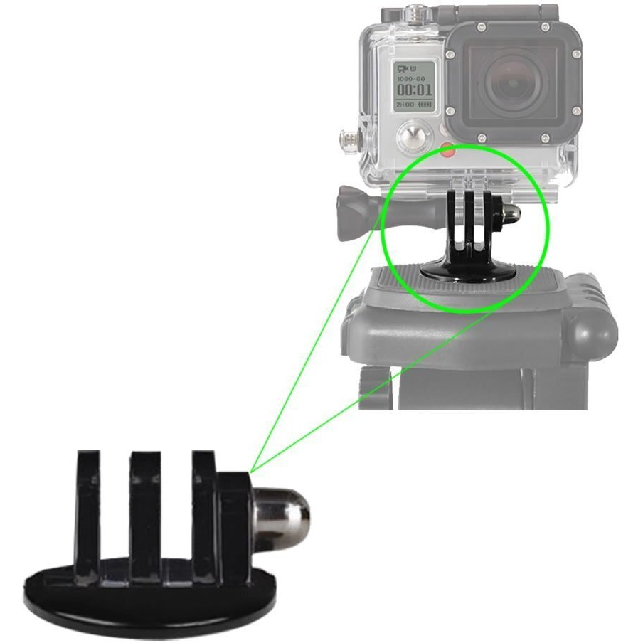 Acuvar 6.5 Inch Flexible Tripod For Gopro Hero Cameras With Ecostconnection Microfiber Cloth Black