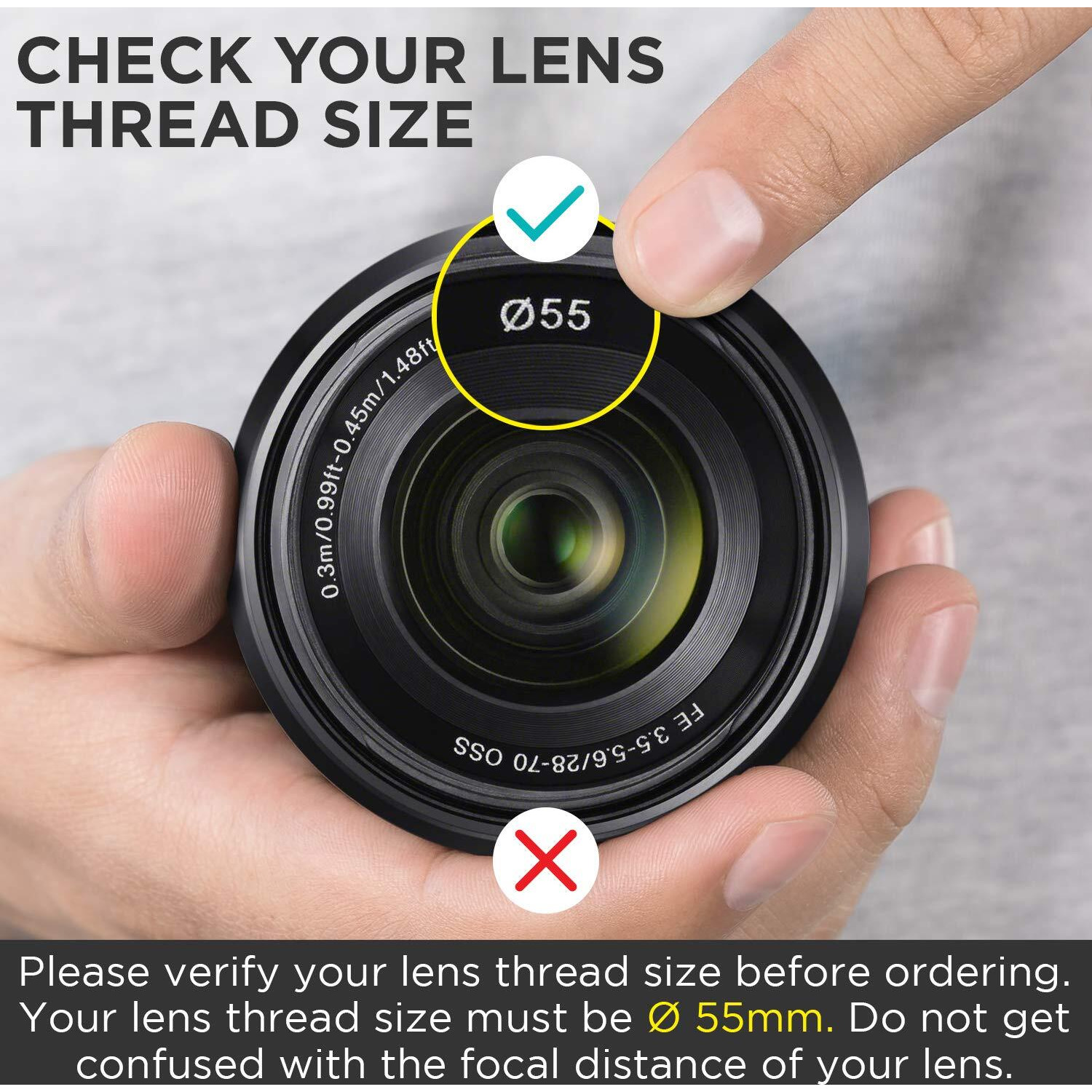 Altura Photo 55Mm 0.43X Professional Hd Wide Angle Lens W/Macro Portion For Nikon Cameras With Dx Nikkor 18-55Mm F/3.5-5.6G Vr And 55Mm Sony E Lenses