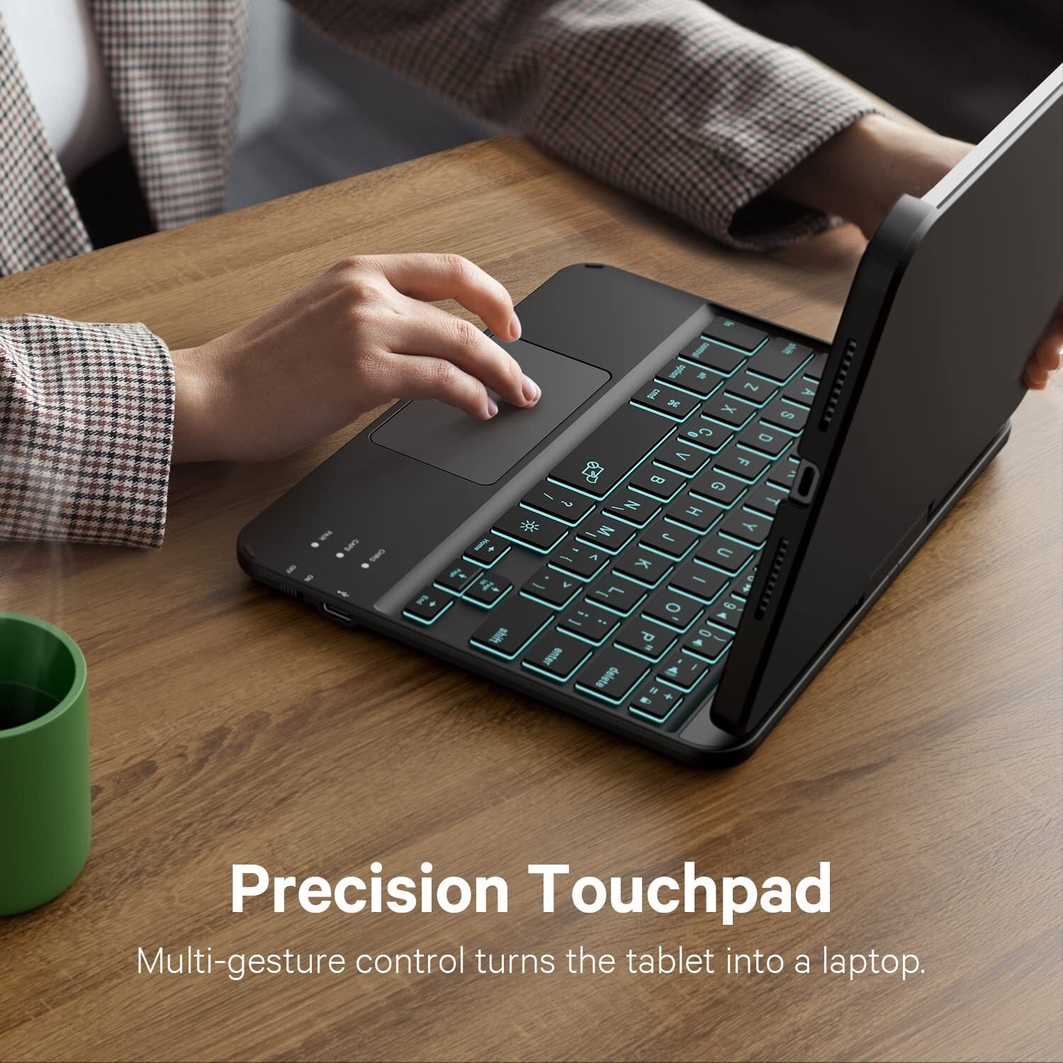 Greenlaw Keyboard Case For Ipad Mini 6 2021 8.3 Inch  Touchpad Keyboard With 7 Color Backlit  Type-C Rechargeable  360 Rotate Keyboard Case For Ipad Mini 6Th Generation A2567/A2568/A2569  Black