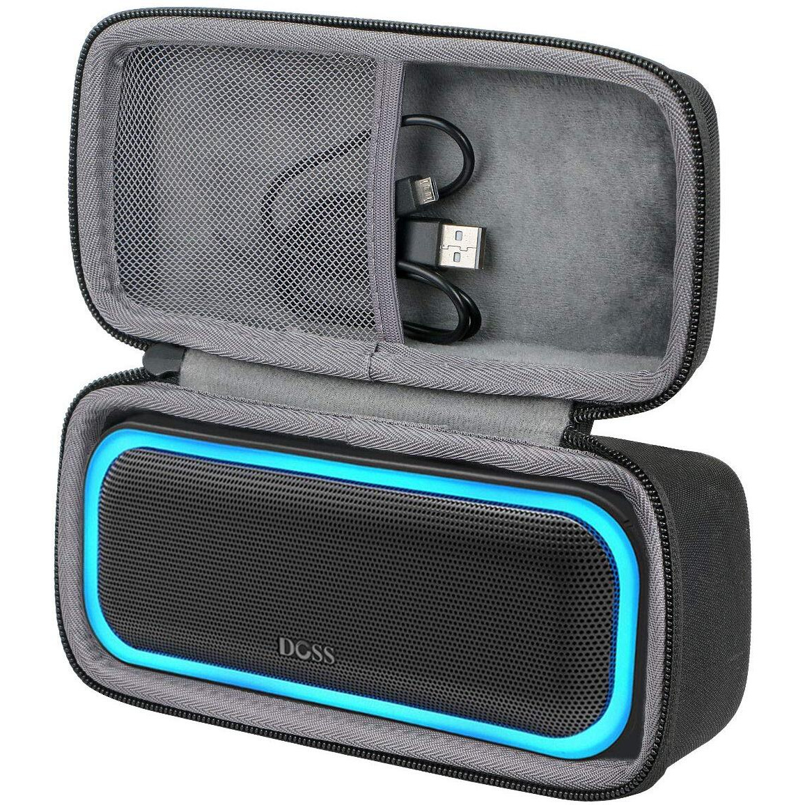 Co2Crea Hard Travel Case Replacement For Doss Soundbox Pro Portable Wireless Bluetooth Speaker (Black)