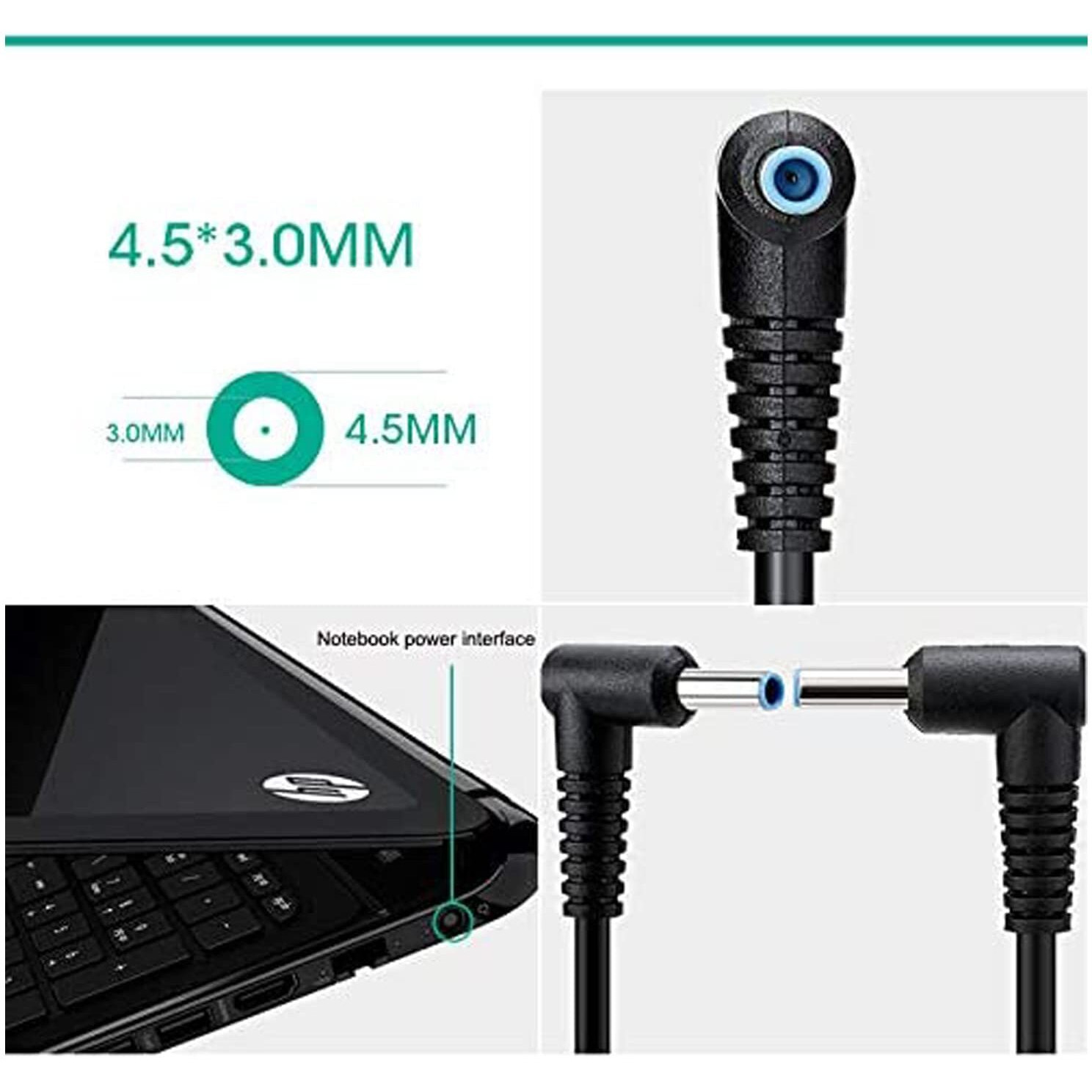 45W 19.5V 2.31A Laptop Charger Replacement For Hp Stream 11 13 14 Hp Pavilion X360  Hp Elitebook Folio  Hp Spectre X360  Hp Pavilion Touchsmart  Hp Spectre Ultrabook Ac Adapter