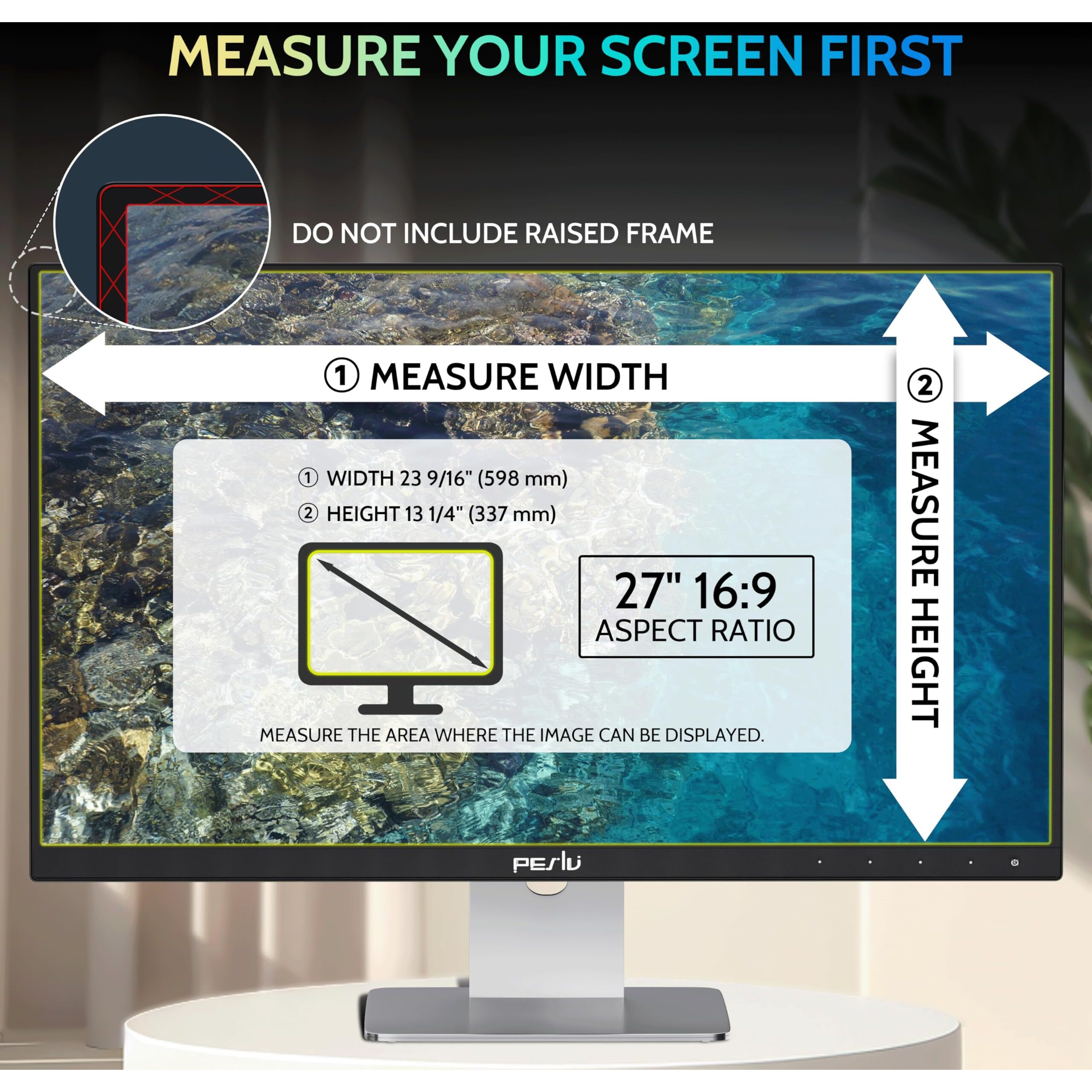 Peslv 2-Pack 27 Inch 169 Computer Privacy Screen For Widescreen Monitor  27Inch Removable Anti Blue Light Glare Eye Protection Shield  Black Blackout Anti Spy Desktop Security Private Filter