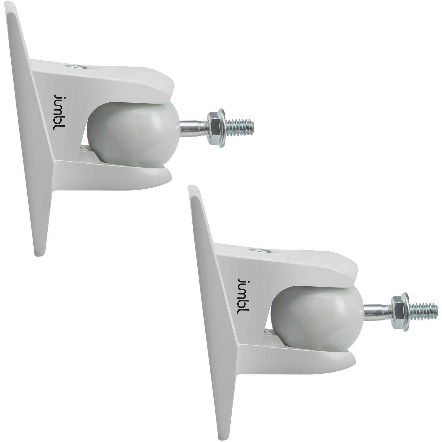 Jumbl Sinsb7W Progrip Ultra Stainless Steel Speaker Wall Mount Bracket White  Pair Of 2