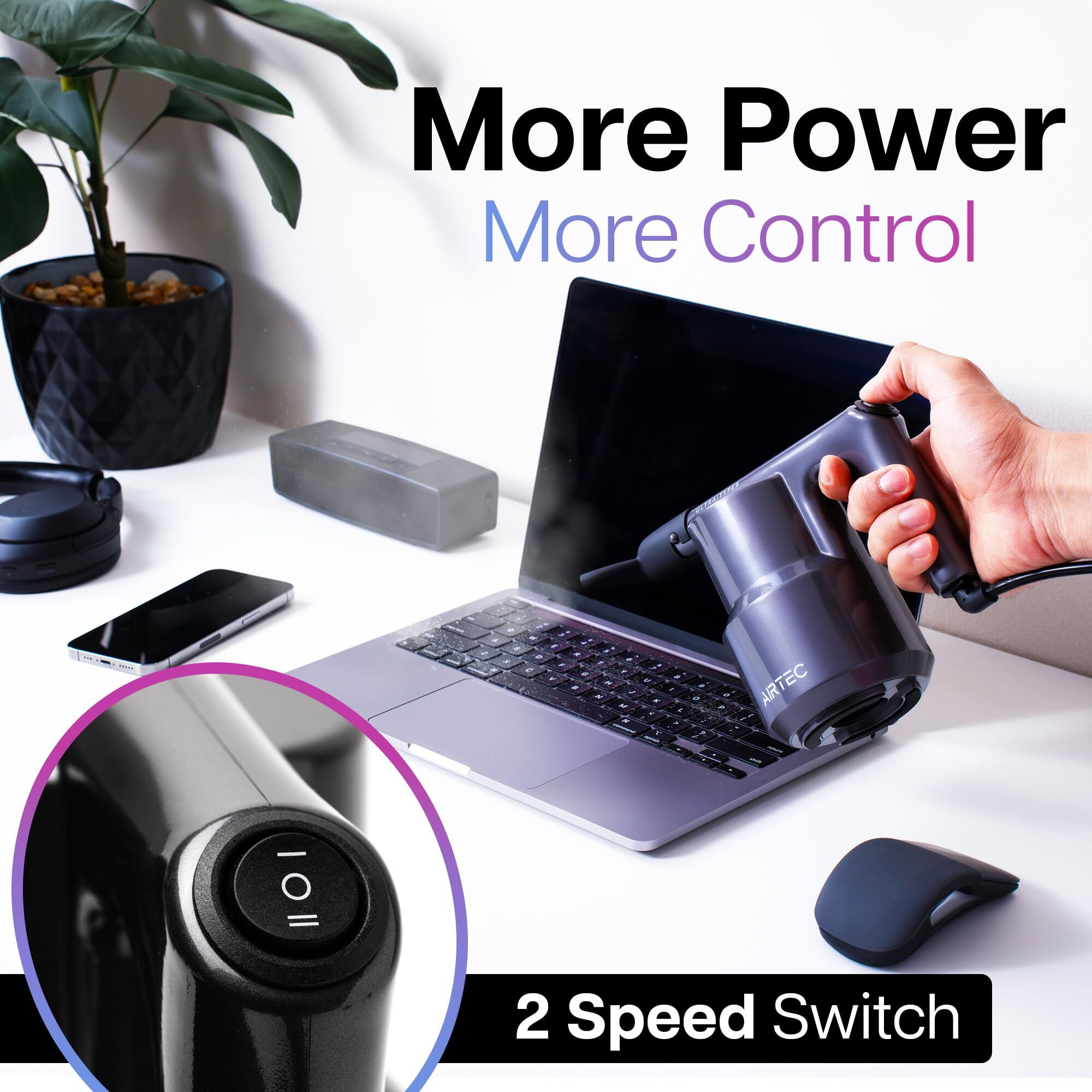 It Dusters Airtec Ultra Electric Air Duster Blower For Pc  Laptop  Console  Electronics And Home Cleaning  Environmental Alternative To Spray Air Can Duster Keyboard Cleaner (Type 6)