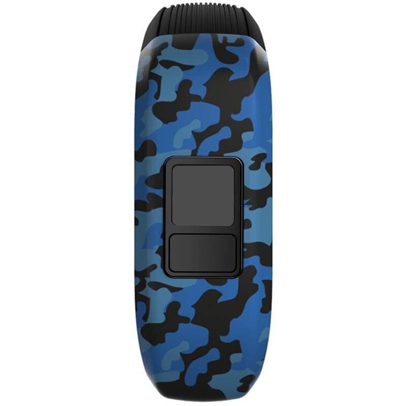 Ibrek For Garmin Vivofit Jr/Jr 2/3 Bands  Silicone Stretchy Replacement Watch Bands For Kids Boys Girls Small Large(No Tracker)-Small Blue Camo