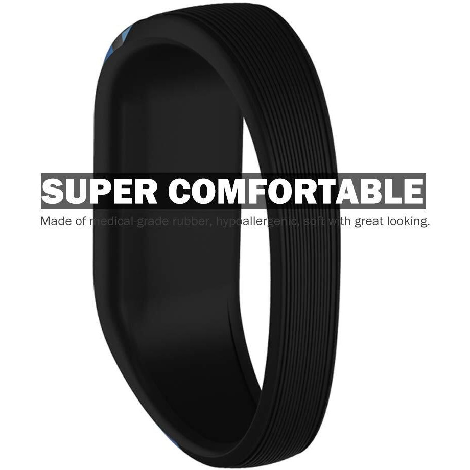 Ibrek For Garmin Vivofit Jr/Jr 2/3 Bands  Silicone Stretchy Replacement Watch Bands For Kids Boys Girls Small Large(No Tracker)-Small Blue Camo