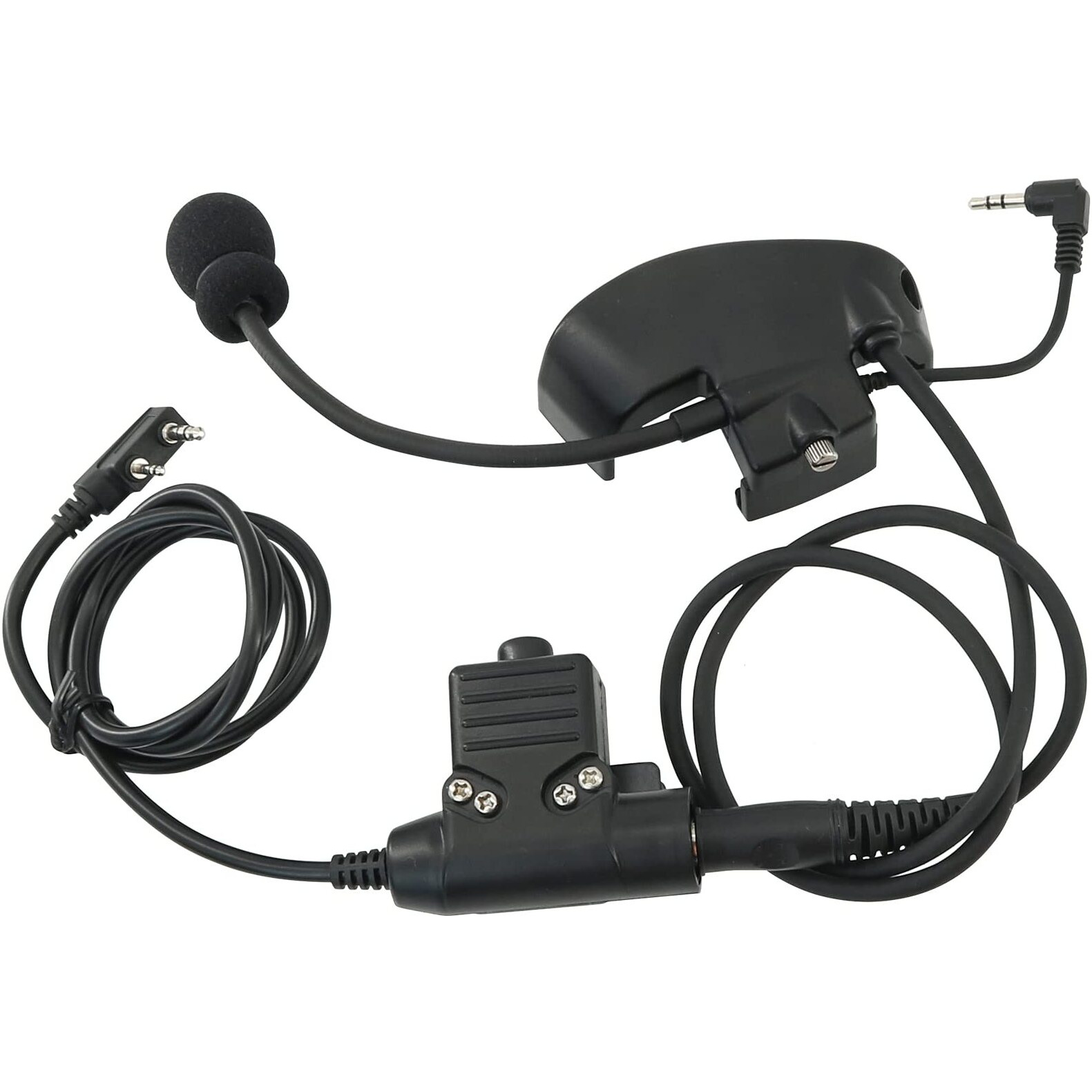 Tsvisioncore Microphone & Ptt For Howard Leight Impact Sports Noise Cancelling Headphones Airsoft (Black)