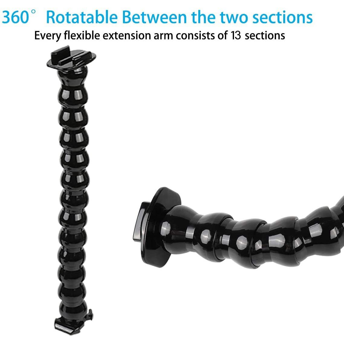 Jaws Flex Clamp Smartphone Mount With Adjustable Gooseneck(13 Sections) Compatible With Iphone Samsung And Gopro Hero 9 8 7 6 5 4  3+  2  1  Dji Osmo Action Camera Mounts And Most Action Cameras