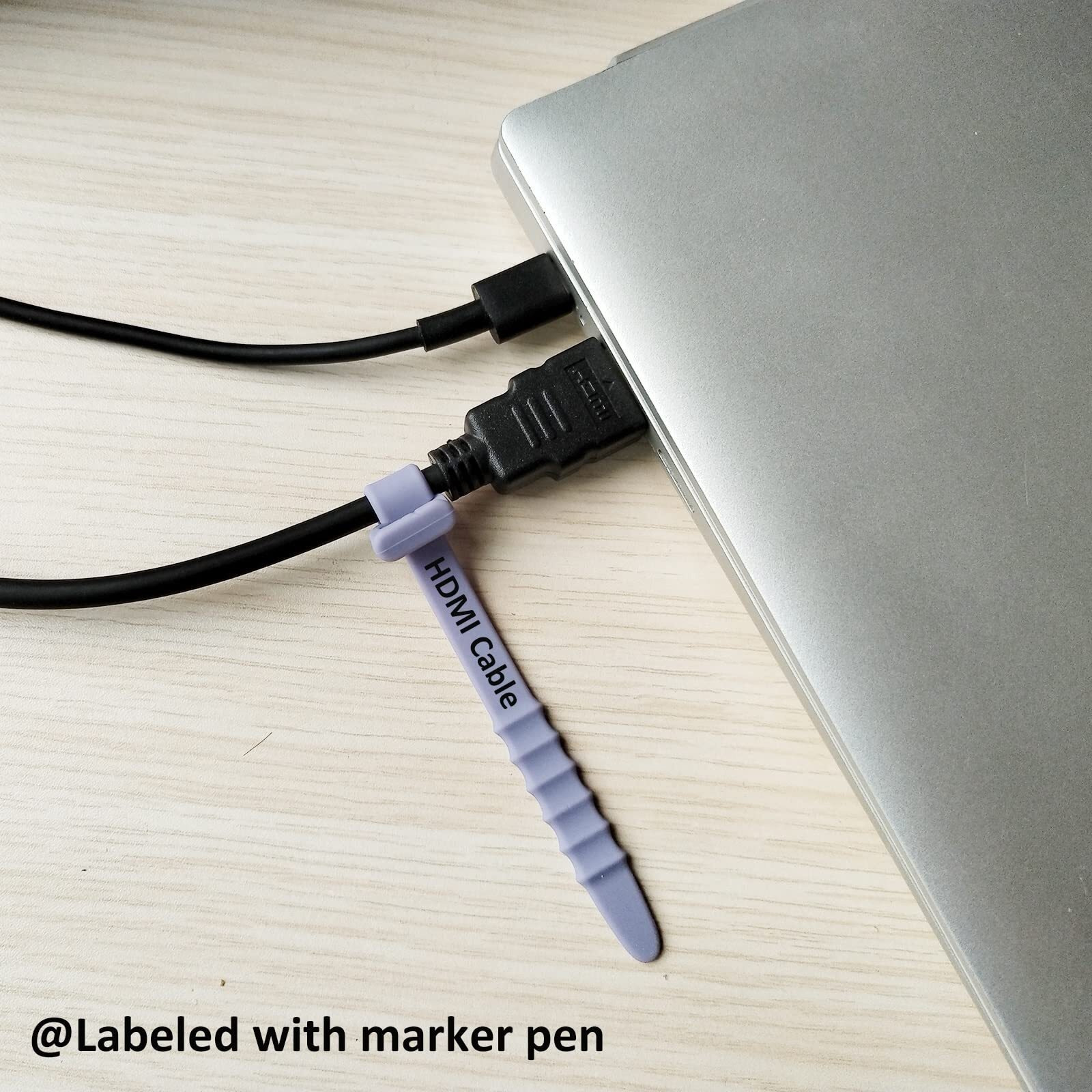 Reusable Silicone Zip Ties Cord Organizer Silicone Cable Ties Straps For Cable Management - 20Pcs 4.5  Blue Elastic Wire Cord Organizer For Home Office And Travel