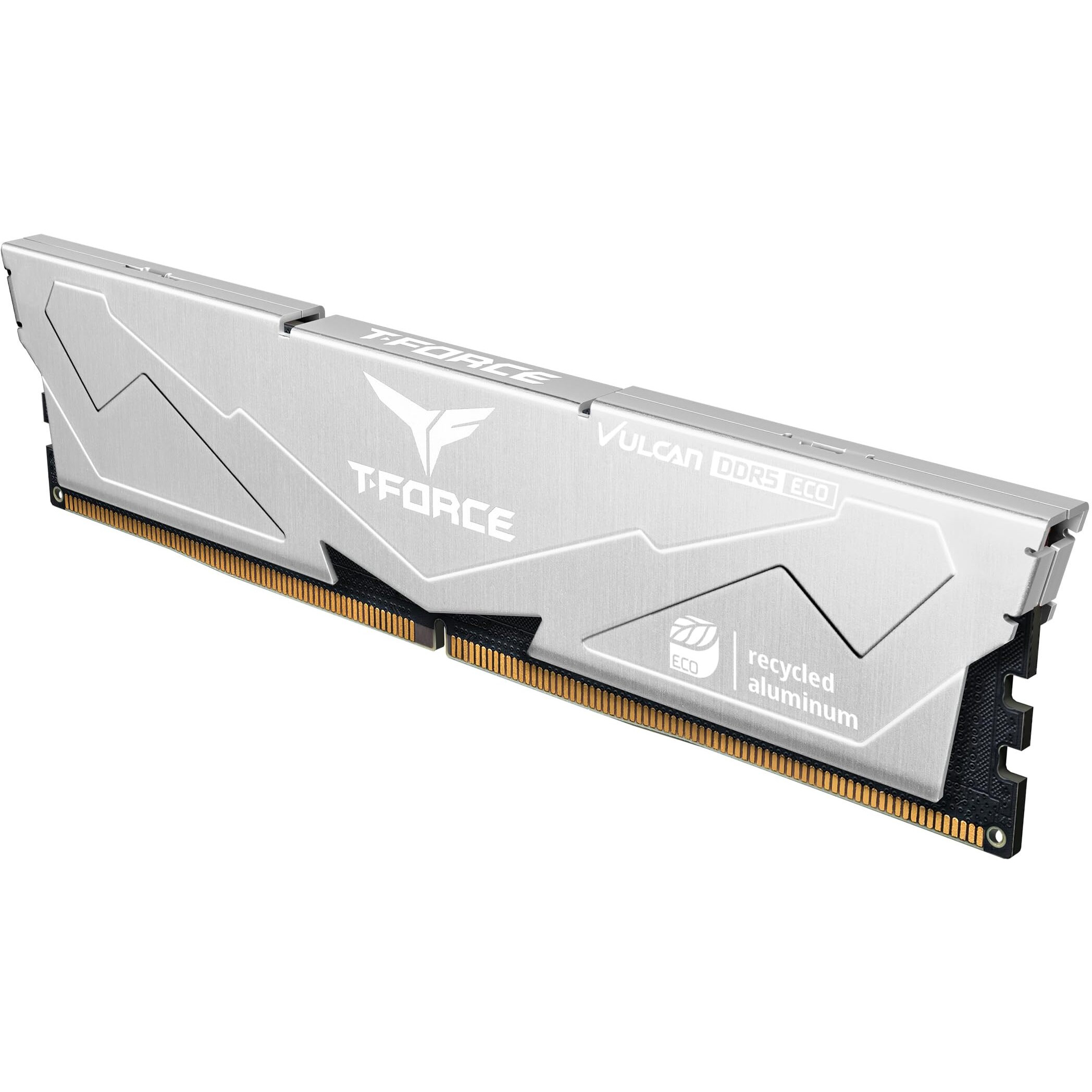 Teamgroup T-Force Vulcan Eco Ddr5 32Gb (2X16Gb) 6000Mhz (Pc5-48000) Cl30 Desktop Memory Module Ram For 600 700 Series Chipset Xmp 3.0 Silver Flesd532G6000Hc30Dc01