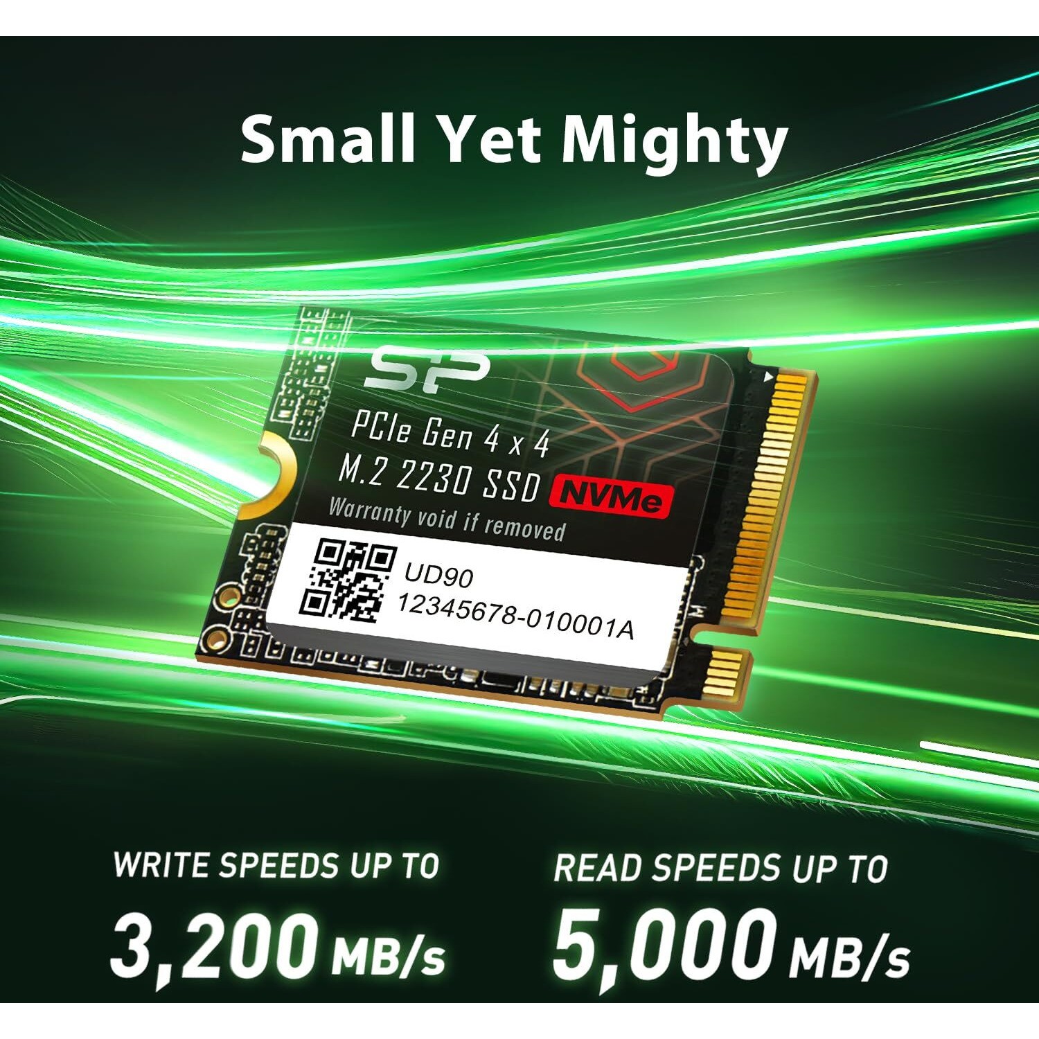 Silicon Power Su01Kgbp44Ud9007Mm Ssd Ud90 2230 Nvme 4.0 Gen4 Pcie M.2 R/W Up To 5000/3200Mb/S Compatible With Steam Deck