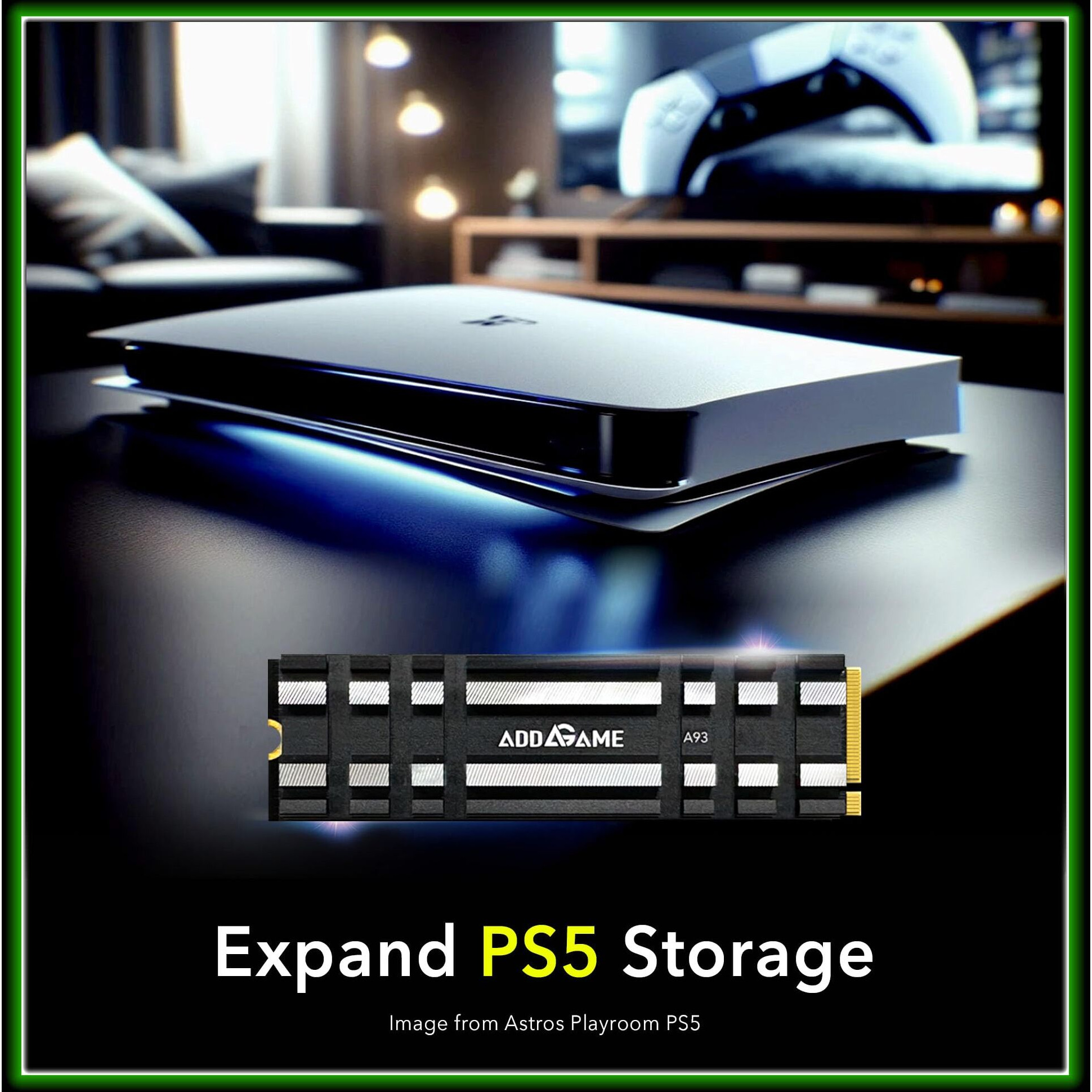 Addlink A93 4Tb Gaming Pc Ps5 Ssd With Heatsink  Up To 7400Mb/S  Gen 4 Pcie Nvme M.2 2280  Slc Cache Internal Hard Drive