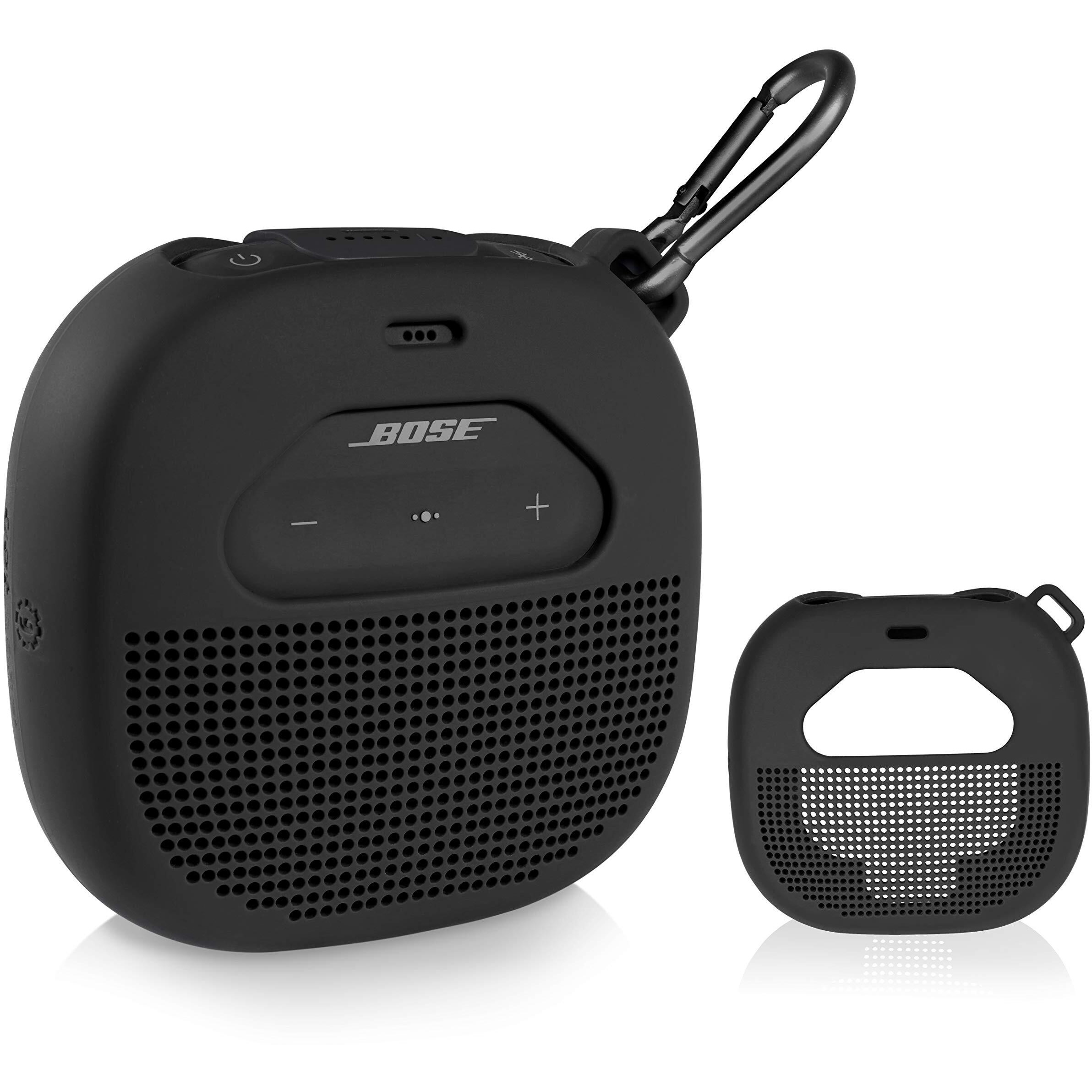 Silicone Cover Sleeve For Bose Soundlink Micro Portable Outdoor Speaker  Customized Design Skin Giving All 6 Directions Protection  Best Matching In Shape And Color(Black)