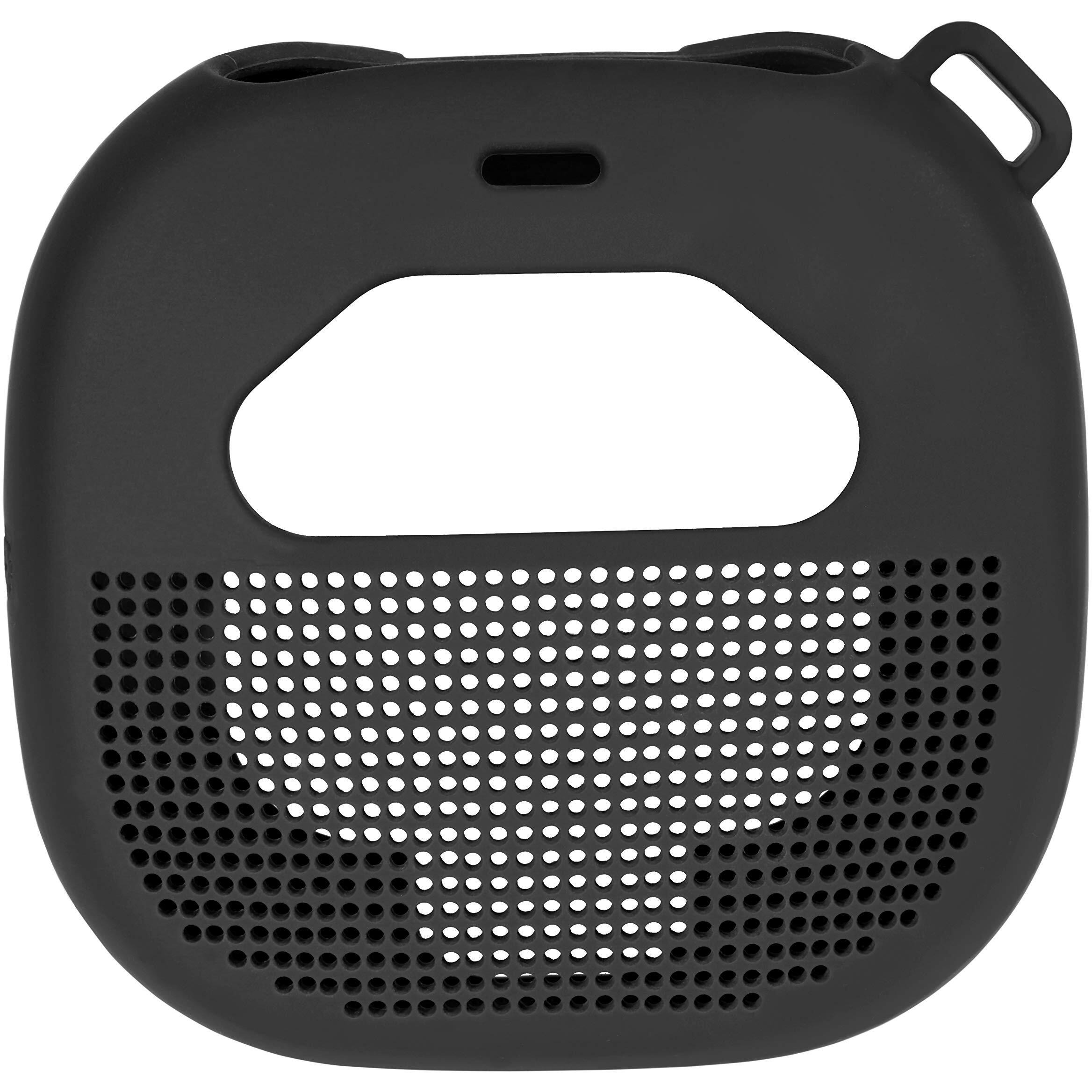Silicone Cover Sleeve For Bose Soundlink Micro Portable Outdoor Speaker  Customized Design Skin Giving All 6 Directions Protection  Best Matching In Shape And Color(Black)