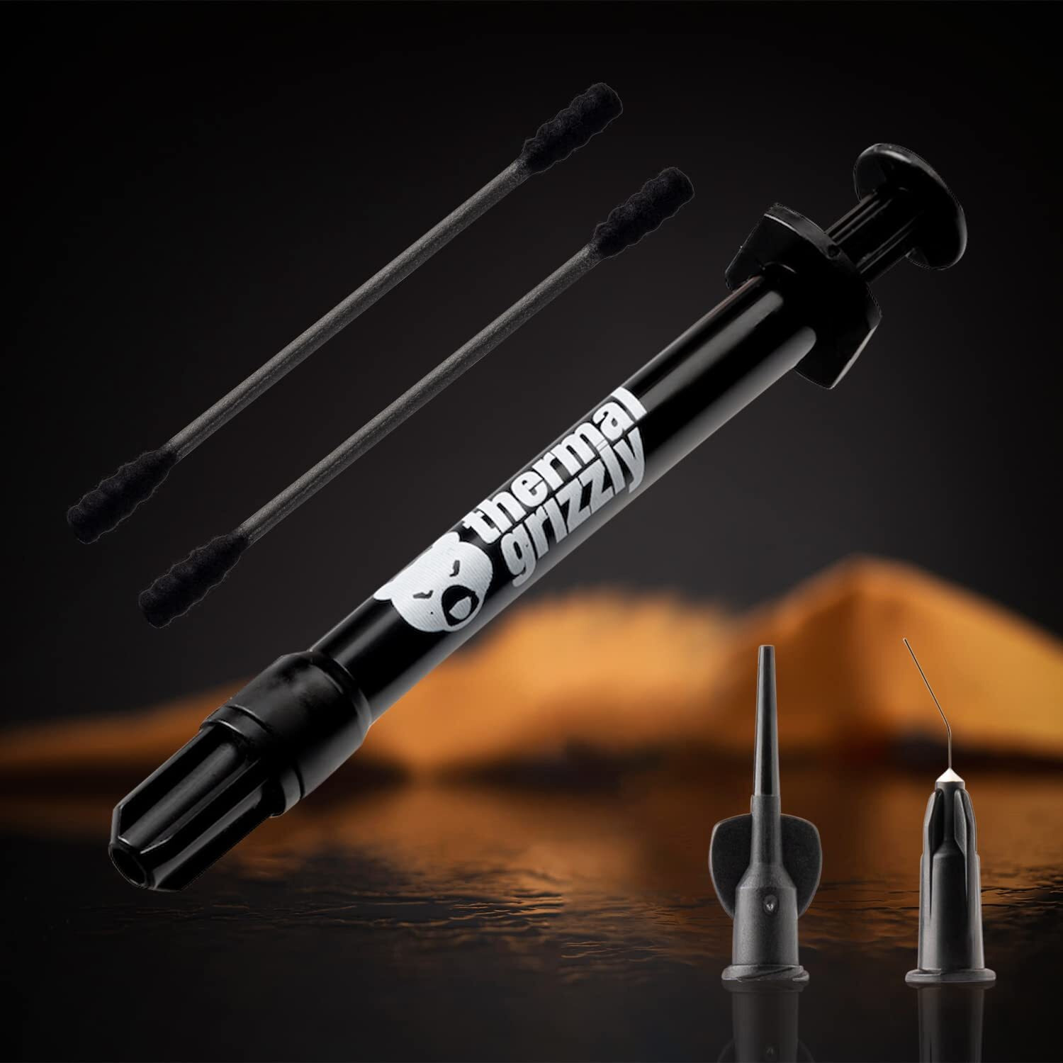 Thermal Grizzly Conductonaut Thermal Grease - 1Gram Set + Extra Applicators - Liquid Metal Thermal Paste For Cooling The Cpu  Gpu (Conductonaut) (1G Combo)