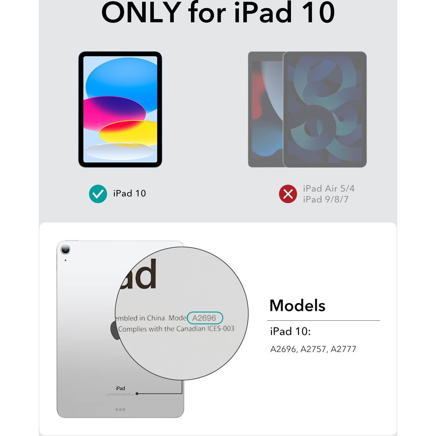 Esr Ipad Keyboard 10Th Generation  Magic Keyboard Case For Ipad 10Th Generation (2022)  Ipad Keyboard Case With Floating Cantilever Stand  Springy Backlit Keys  Multi-Touch Trackpad  White