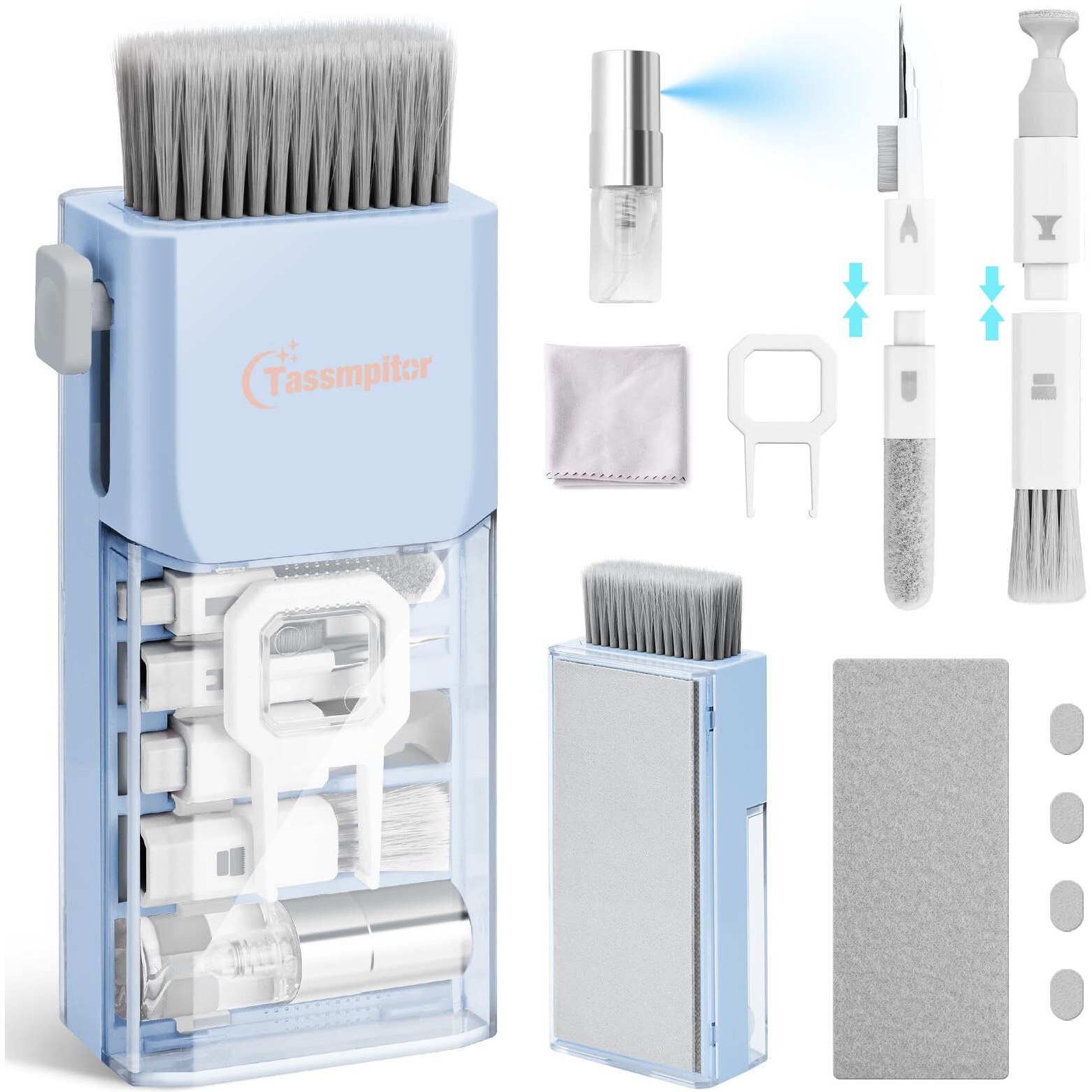 10-In-1 Laptop Keyboard Cleaner Cleaning Kit  Electronics Screen Cleaner Repair Tool With 3 In 1 Earbud Cleaner Pen  Camera Lens Pen  Suit For Macbook Ipad  Iphone  Cell Phone  Pc Monitor With Patent