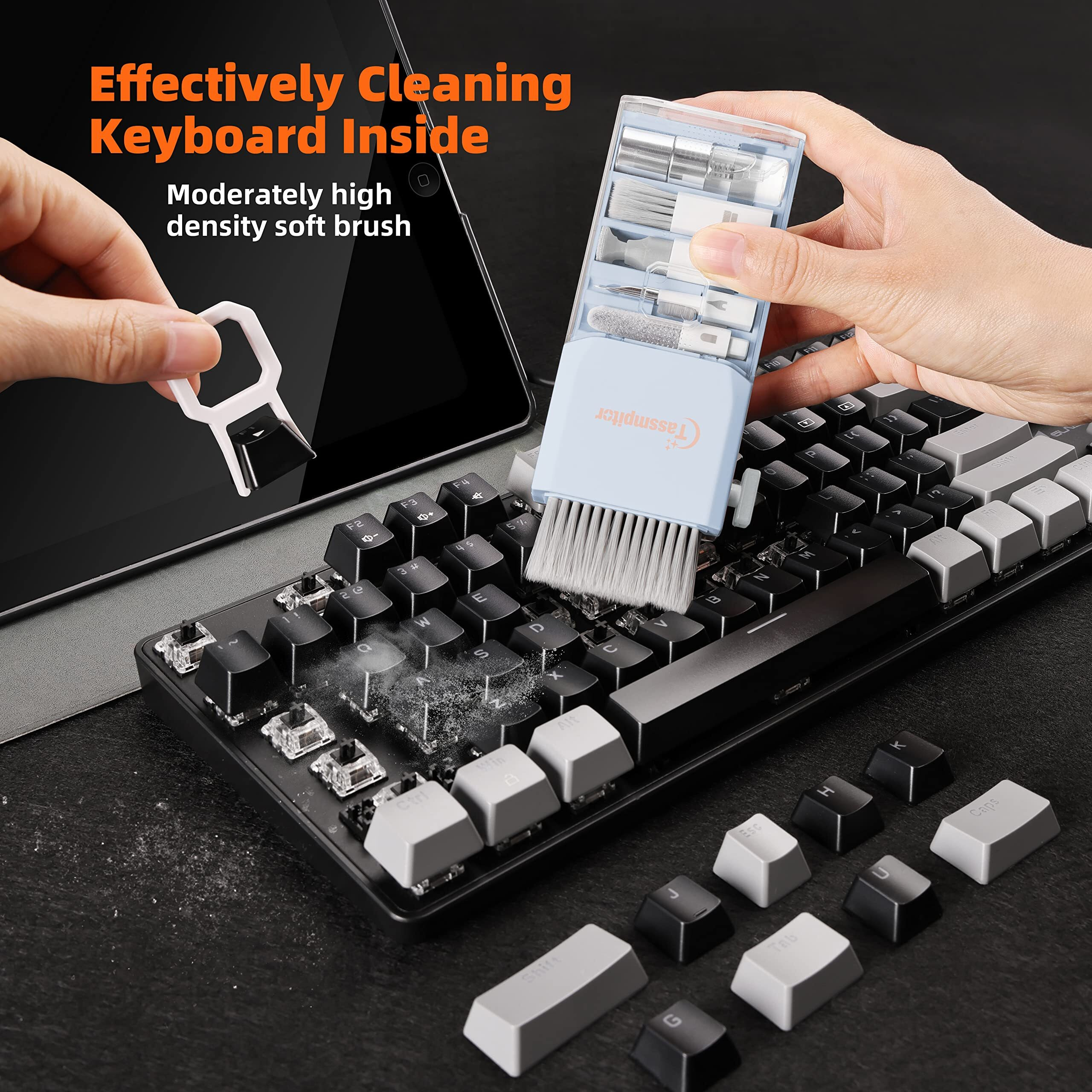 10-In-1 Laptop Keyboard Cleaner Cleaning Kit  Electronics Screen Cleaner Repair Tool With 3 In 1 Earbud Cleaner Pen  Camera Lens Pen  Suit For Macbook Ipad  Iphone  Cell Phone  Pc Monitor With Patent