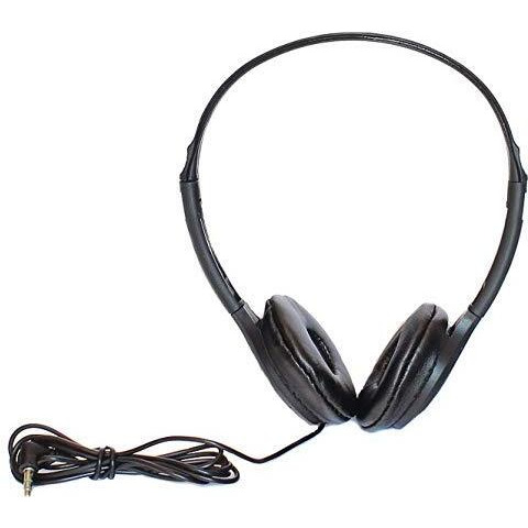 Soundnetic Sn313 Classroom Over The Head Stereo Headphones With Leatherette Earpads  Black  Count Of 25  Pack Of 1