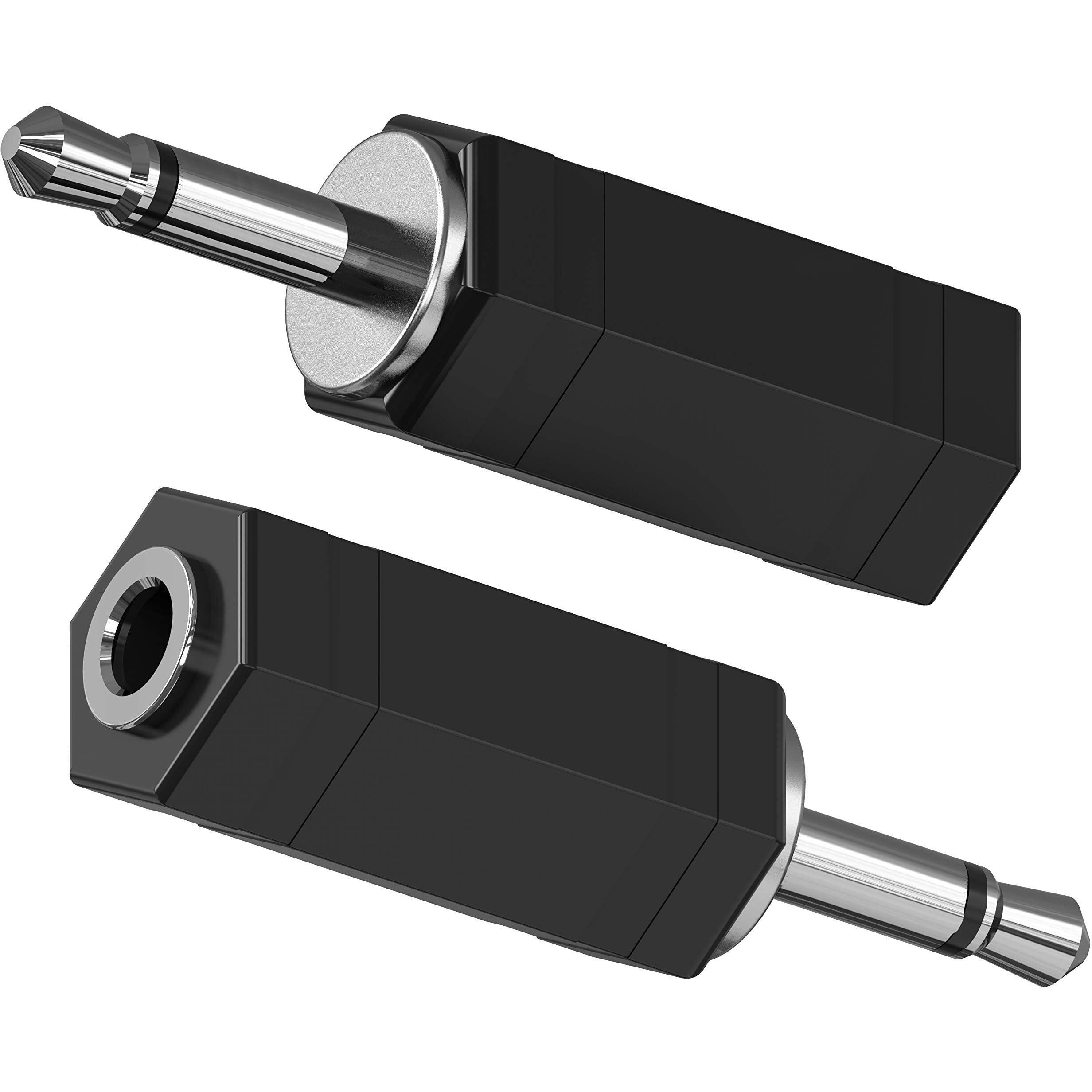 3.5Mm Mono To Stereo Adapter  2 Pack 3.5Mm 1/8"" Mono Male Plug To 3.5Mm 1/8"" Trs Stereo Female Jack For Radio  Headphone