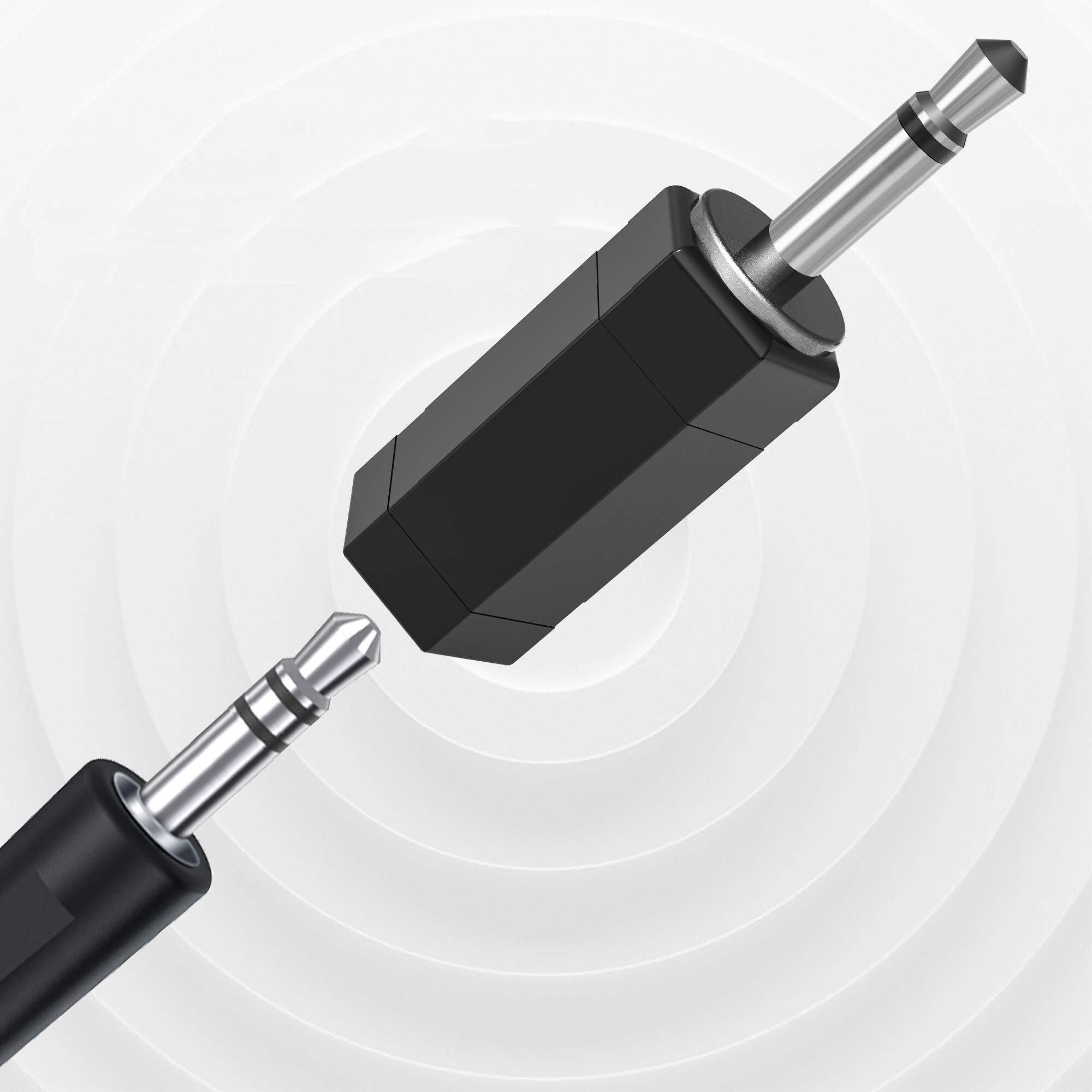 3.5Mm Mono To Stereo Adapter  2 Pack 3.5Mm 1/8"" Mono Male Plug To 3.5Mm 1/8"" Trs Stereo Female Jack For Radio  Headphone