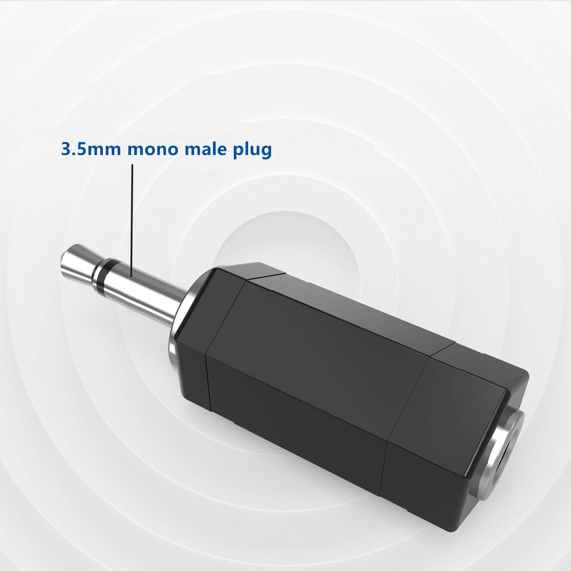3.5Mm Mono To Stereo Adapter  2 Pack 3.5Mm 1/8"" Mono Male Plug To 3.5Mm 1/8"" Trs Stereo Female Jack For Radio  Headphone