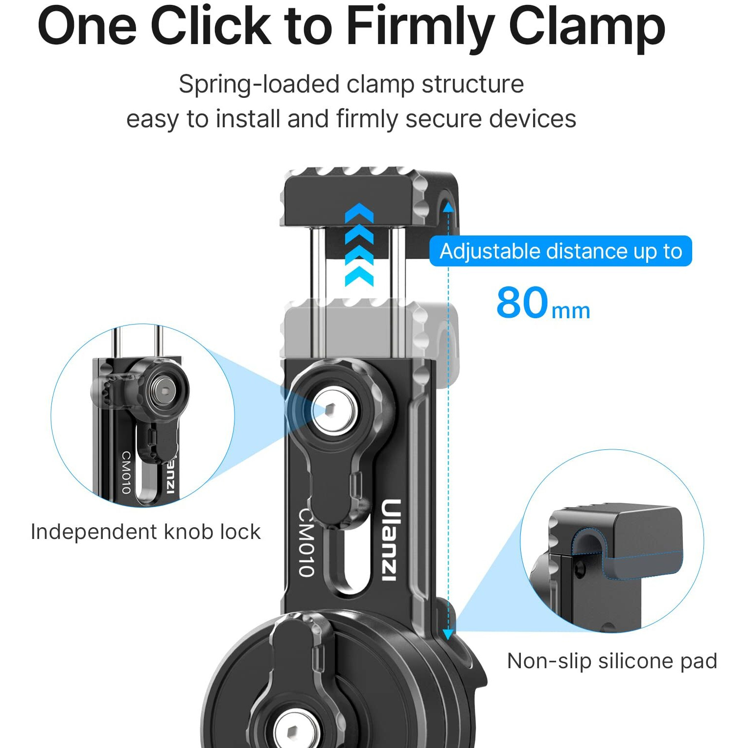 Baseball Fence Mount Holder For Gopro - Ulanzi Cm010 Action Cam Fence Clamp Mount Phone Holder Video Accessories For Gopro Hero/Dji Action/Insta360