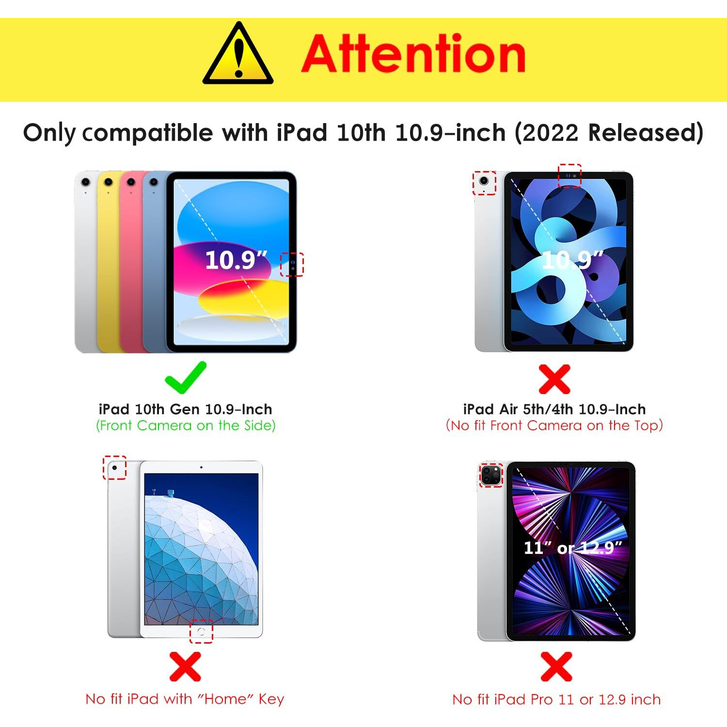 Dttocase For Ipad 10Th Generation Case 2022  10.9 Inch Case With Clear Transparent Back And Tpu Shockproof Frame Cover [Built-In Pencil Holder  Support Auto Sleep/Wake] -Watermelon