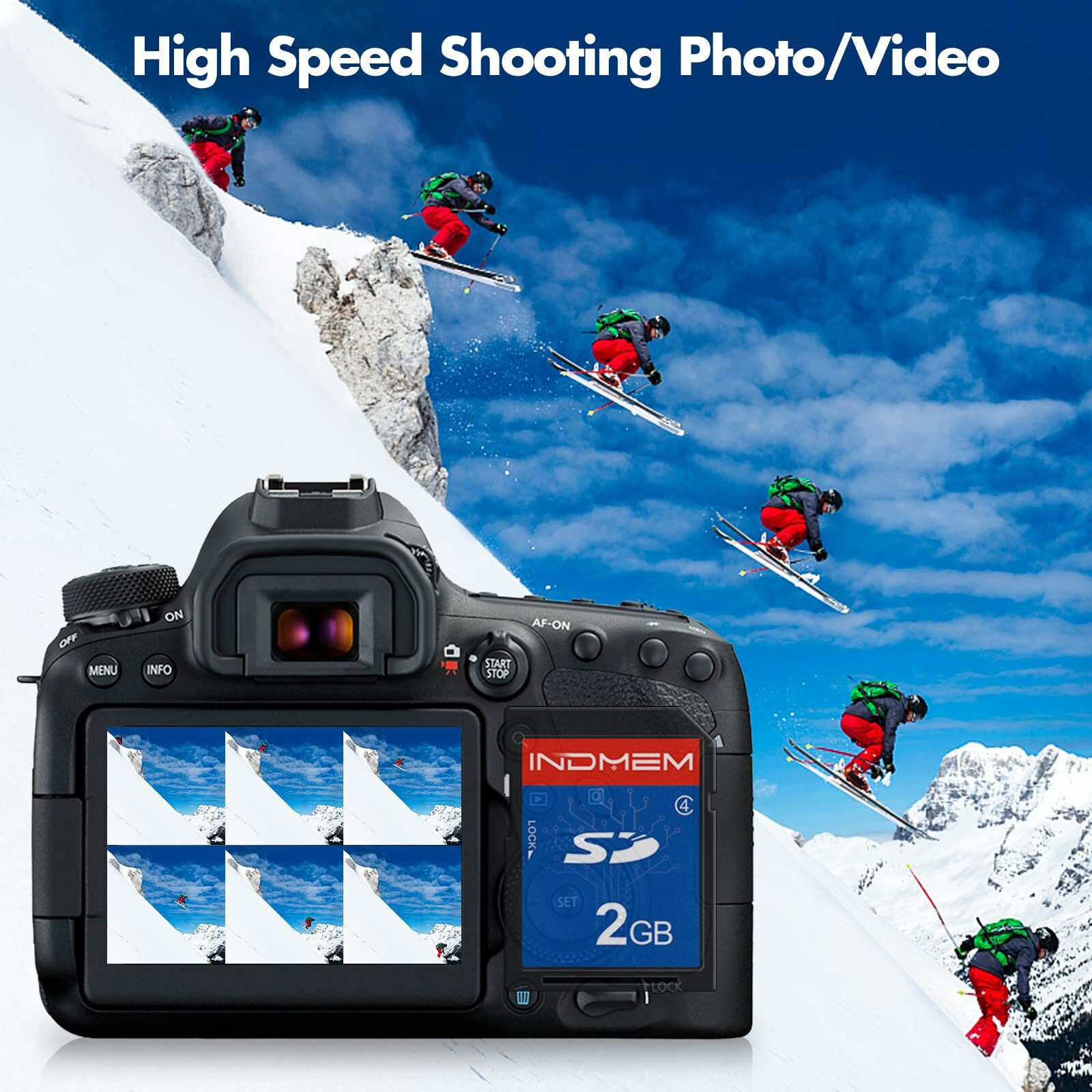 Indmem Sd Card 2Gb Class 4 Flash Memory Card 2G Slc Stanard Secure Digital Cards (1Pc)