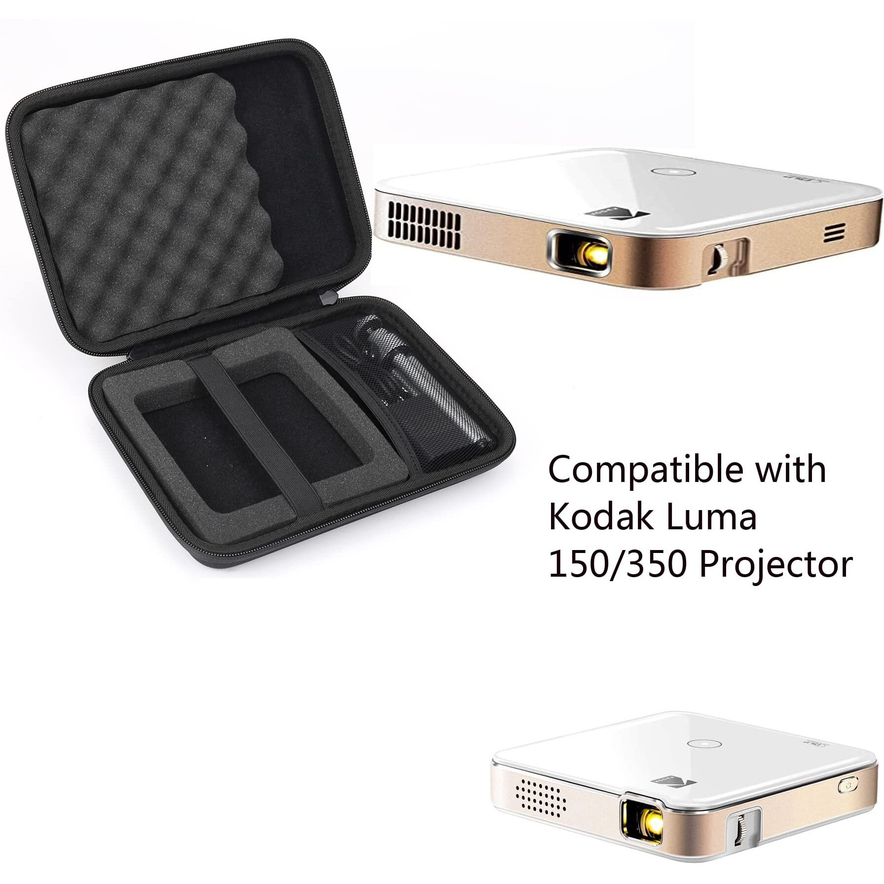 Khanka Hard Travel Case Compatible With Kodak Luma 150/350 Pocket Projector - Portable Movie Projector  Case Only