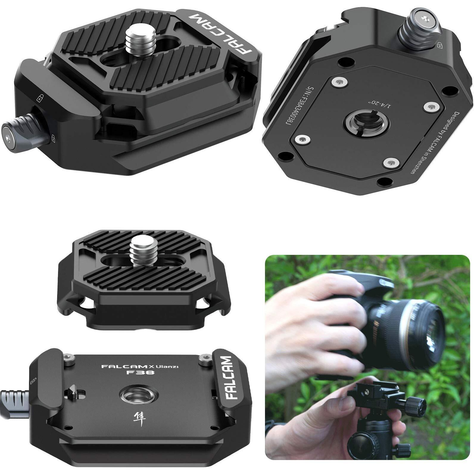 Ulanzi F38 Camera Quick Release Plate W 1/4"" To 3/8"" Screw Thread  Quick Release System Qr Plate Camera Tripod Mount Adapter For Sony Canon Monopod Dslr Stabilizer Slider Dji Switch Between Stablizer