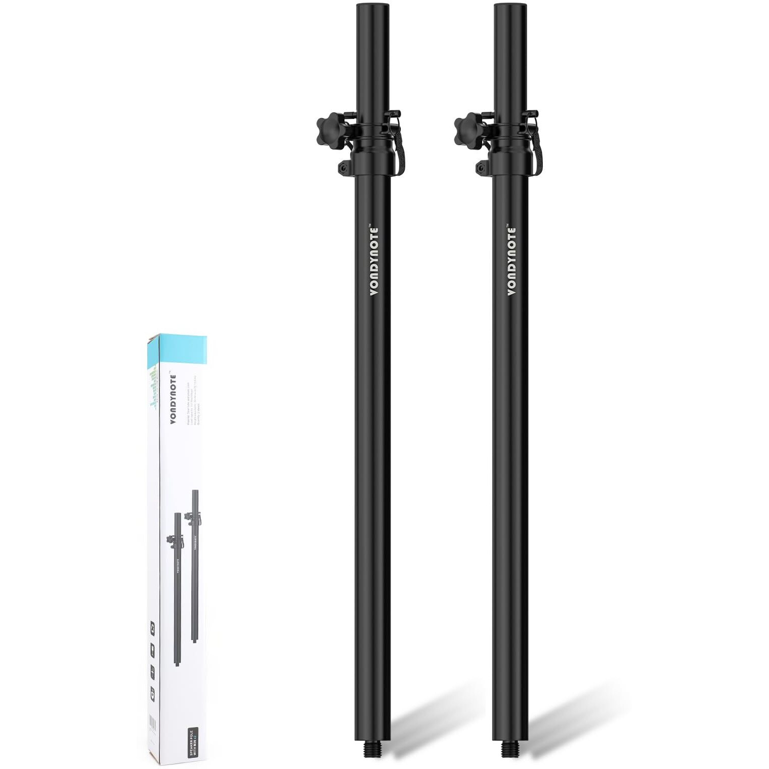 Vondynote Set Of 2 Speaker Pole For Subwoofer Height Adjustable Fits M20 Threaded Mount And 35Mm Mount Speaker Extender