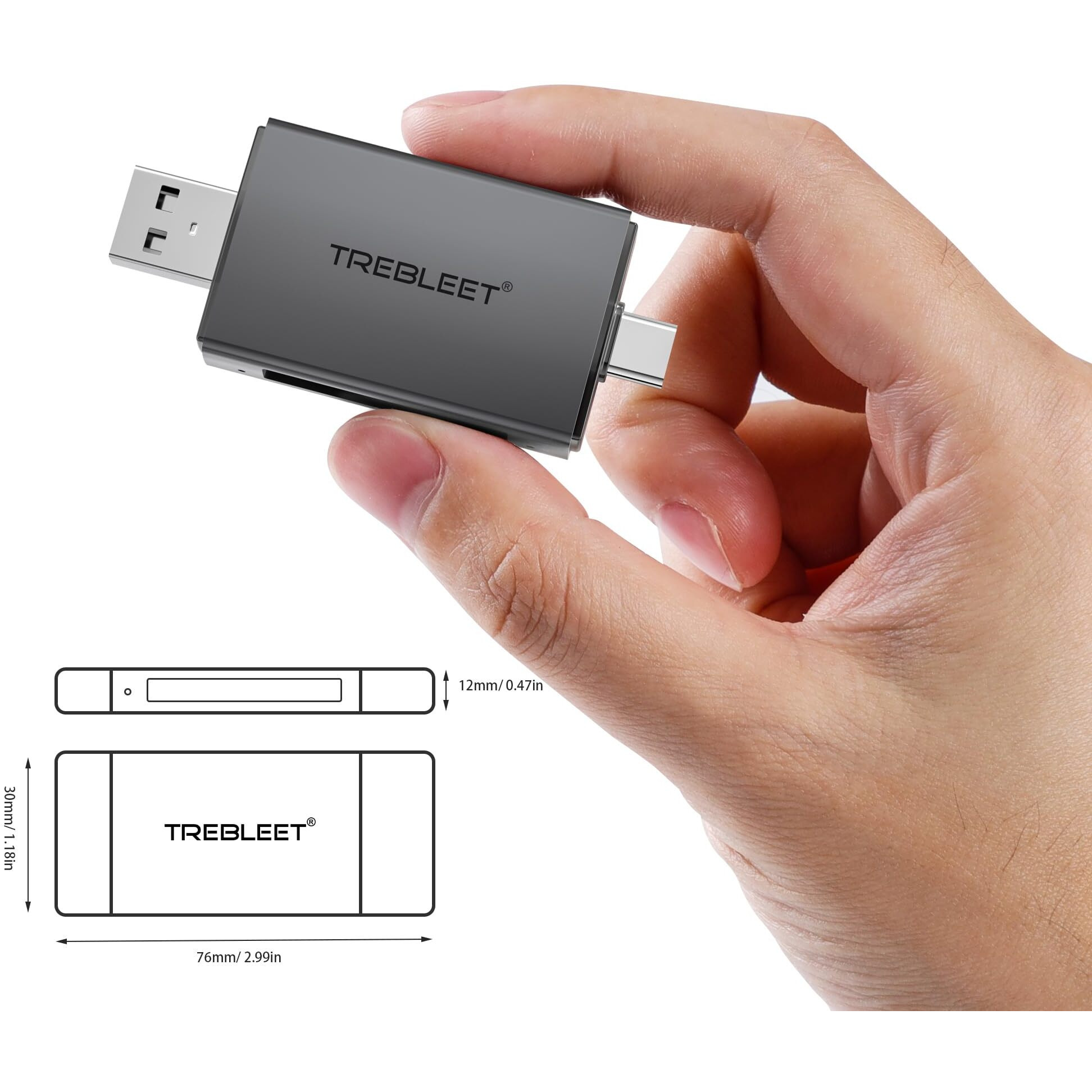 Cfexpress Type B Card Reader  Usb 3.2 10Gbps Up To 900Mb/S Speeds 2 In 1 Usb C & Usb A Port For Cfe Type B Camera Card Reader Adapter  Otg For Iphone 15 Pro/Ipad Pro/Pc/Laptop/Smart Phone/Tablet
