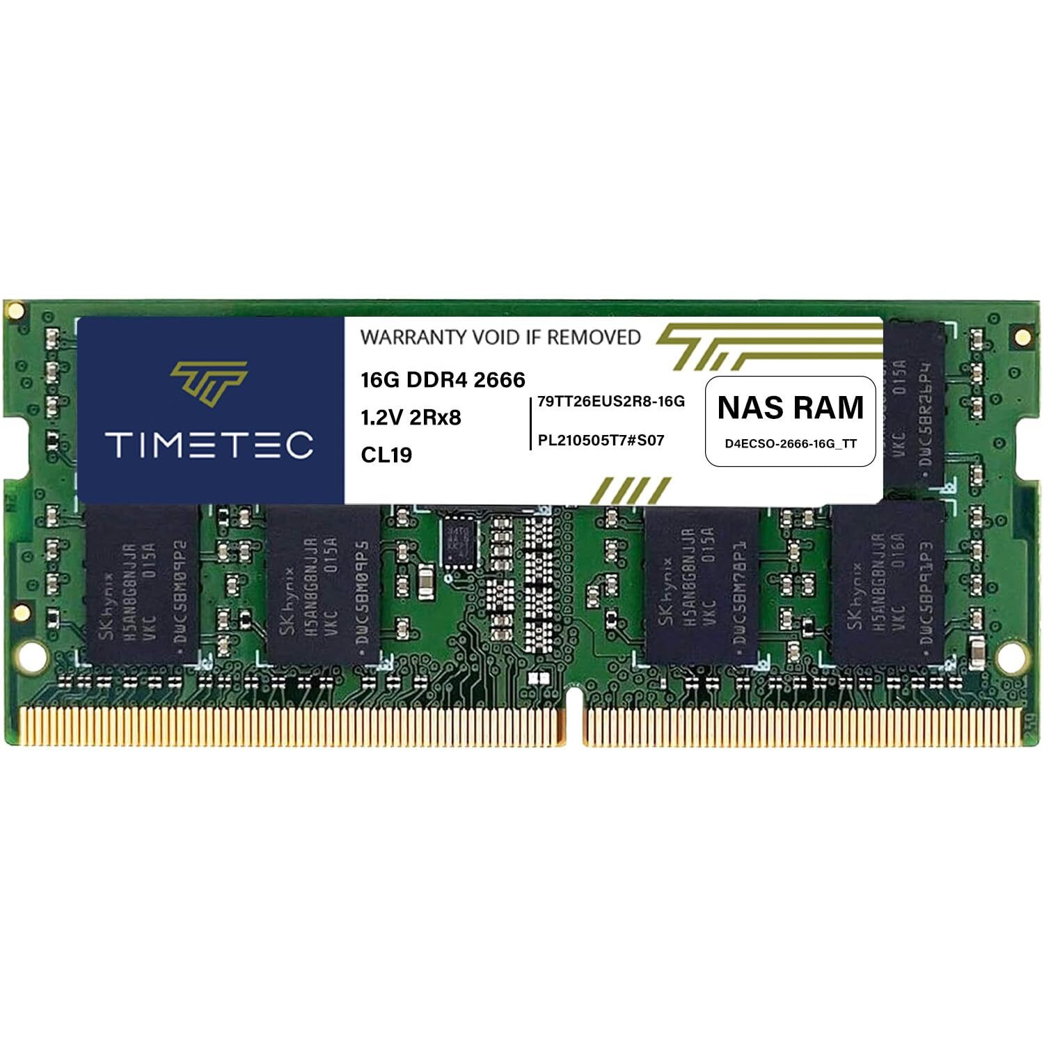 Timetec Ddr4-2666 16Gb Replacement For Synology D4Ecso-2666-16G Ddr4 Ecc Unbuffered Sodimm 2666Mhz Pc4-21300 260 Pin 1.2V Cl19 Dual Rank 2Rx8 Memory Ram Upgrade (D4Ecso-2666-16G_Tt)