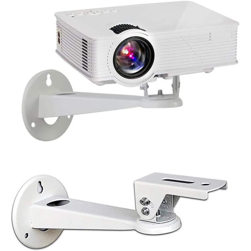 Drsn Mini Projector Wall Mount/Projector Hanger/Cctv Security Camera Housing Mounting Bracket(White) - For Cctv/Camera/Projector/Webcam - With Load 11 Lbs Length 7.8 Inch - Rotation 360 (White)