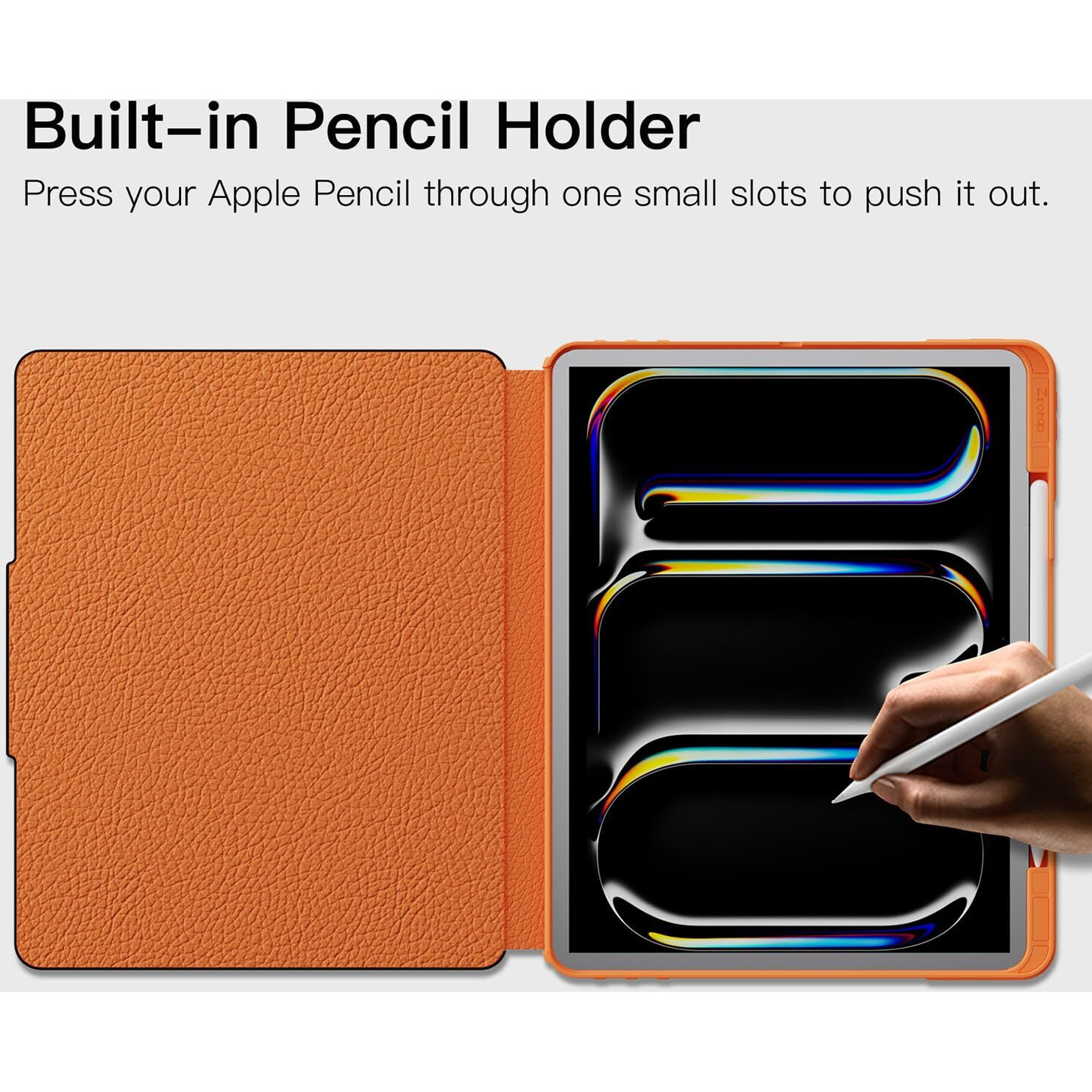 Ztotopcases For New Ipad Pro 12.9 Inch Case 2022/2021/2020 6Th/5Th/4Th Generation  [6 Magnetic Stand] Full Protective Cover For Ipad Pro 12.9""  Orange