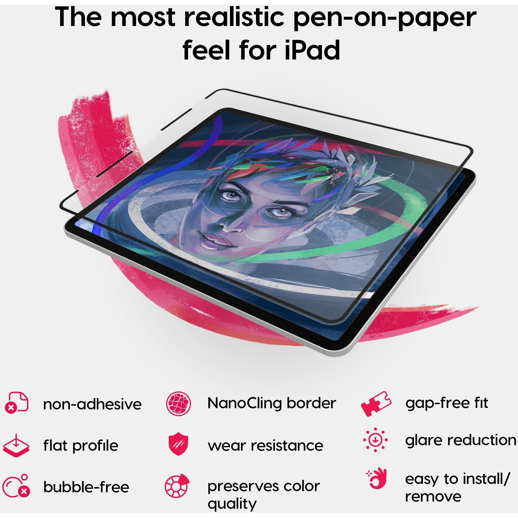 Astropad Rock Paper Pencil 2 - Paper Screen Protector For 11"" Ipad Pro (Gen 1-4) Or 10.9"" Ipad Air (Gen 4-5) + Apple Pencil Tips Replacement 2 Pack - Compatible With Apple Pencil 1St/2Nd Gens