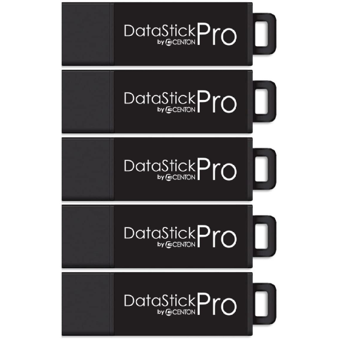 Centon Electronics Mp Valuepack Usb 3.2 Gen1 Datastick Pro Flash Drive  8 Gb  5 Usb Flash Drives  5 Pack  Black