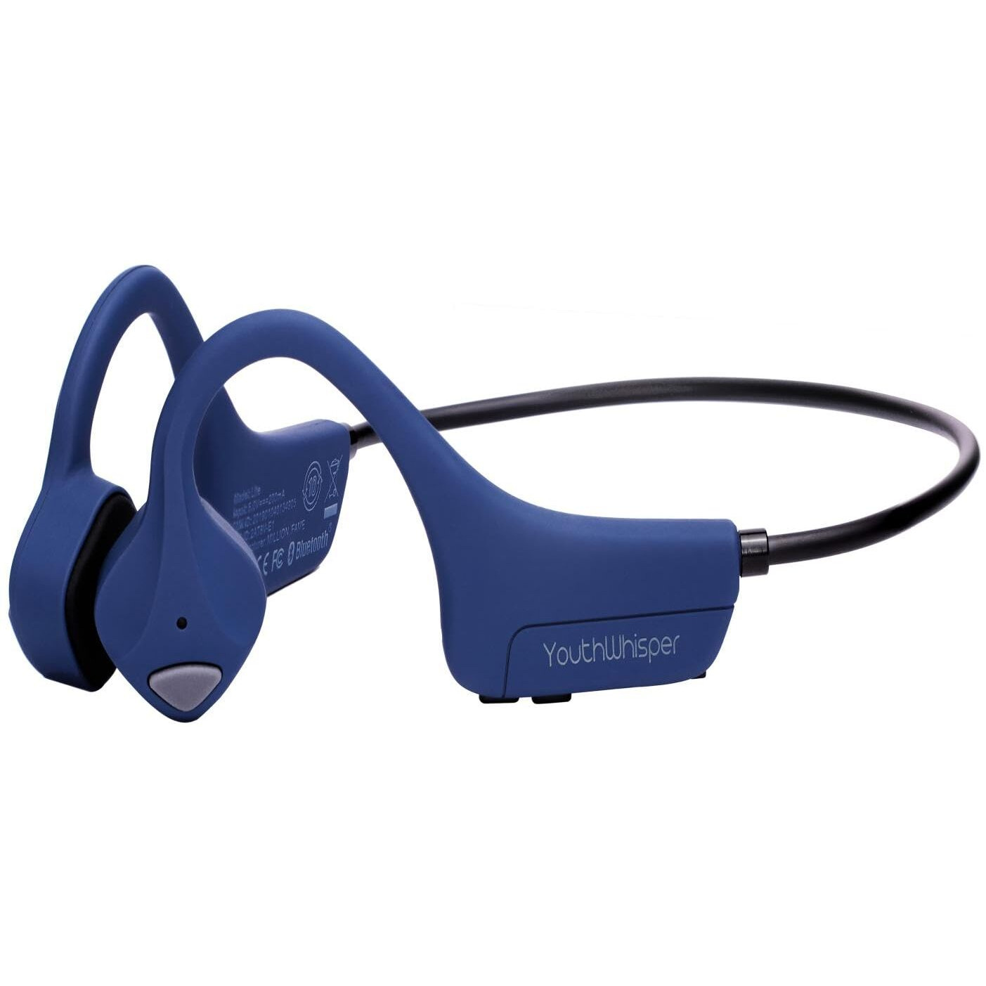 Youthwhisper Bone Conduction Headphones Bluetooth Wireless Sport Earphones Built-In Mic Multipoint Connection Sweatproof Open Ear Headset For Running Cycling Driving Workouts