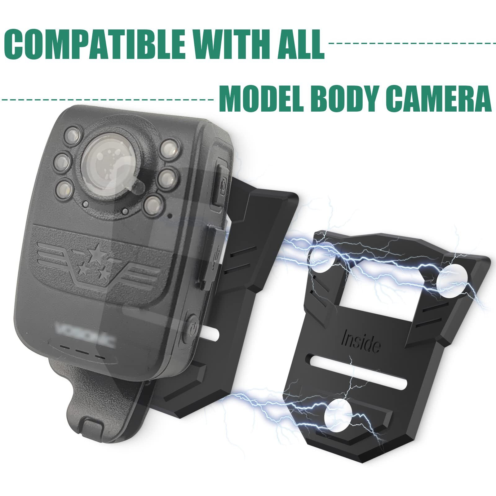 Rukuhot Body Camera Mount  Universal Camera Mounts & Clamps Fit For All Models Police Body Cam  Strong Magnet Camera Holder Stick To Clothes Prevent Moving