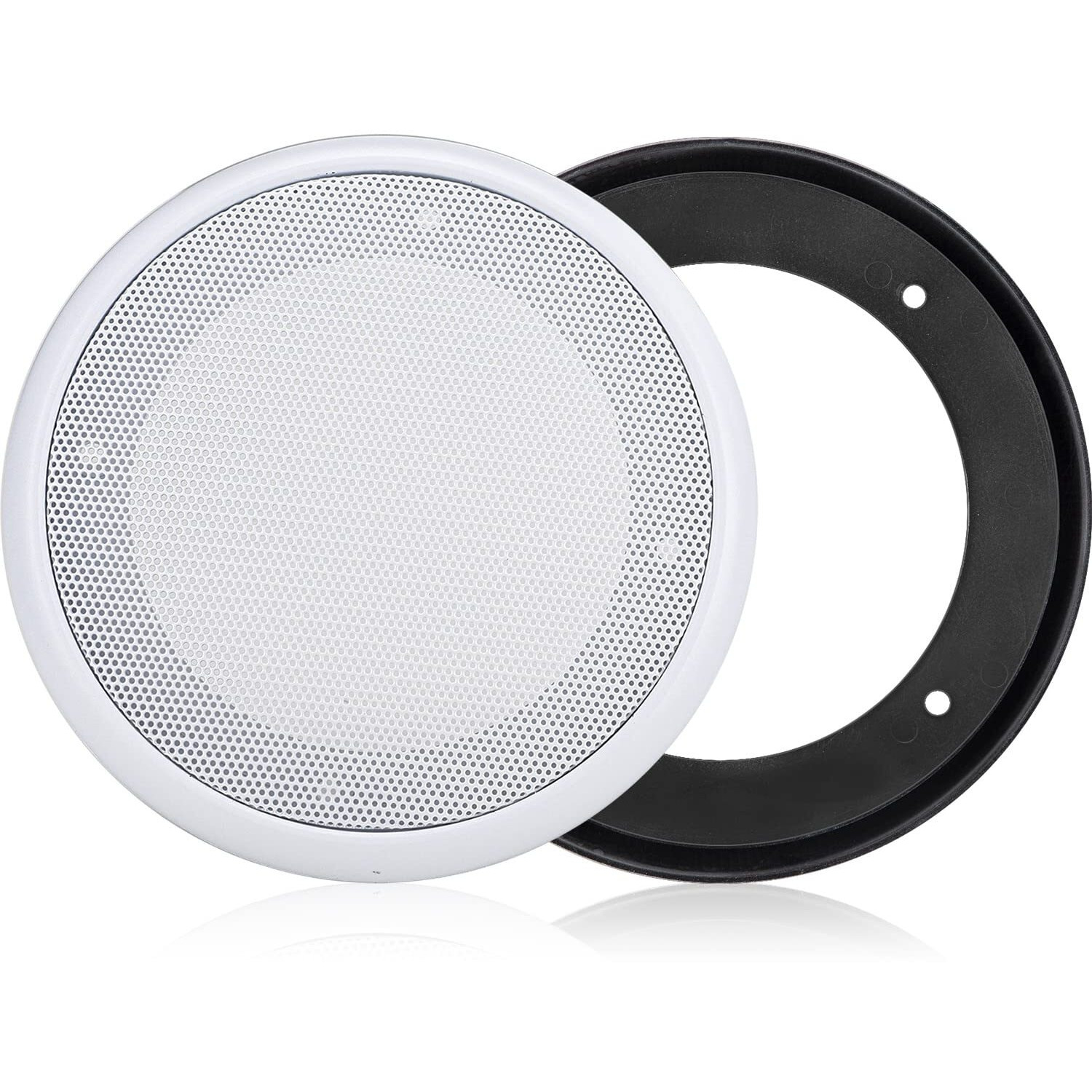 Facmogu 2Pcs 4In White Round Speaker Grill Covers  Universal Surface-Mount Ceiling Speaker/Hole Covers  Audio Speaker Mesh Guard Protective Case For Home Theater  Rv Or Marine Installation