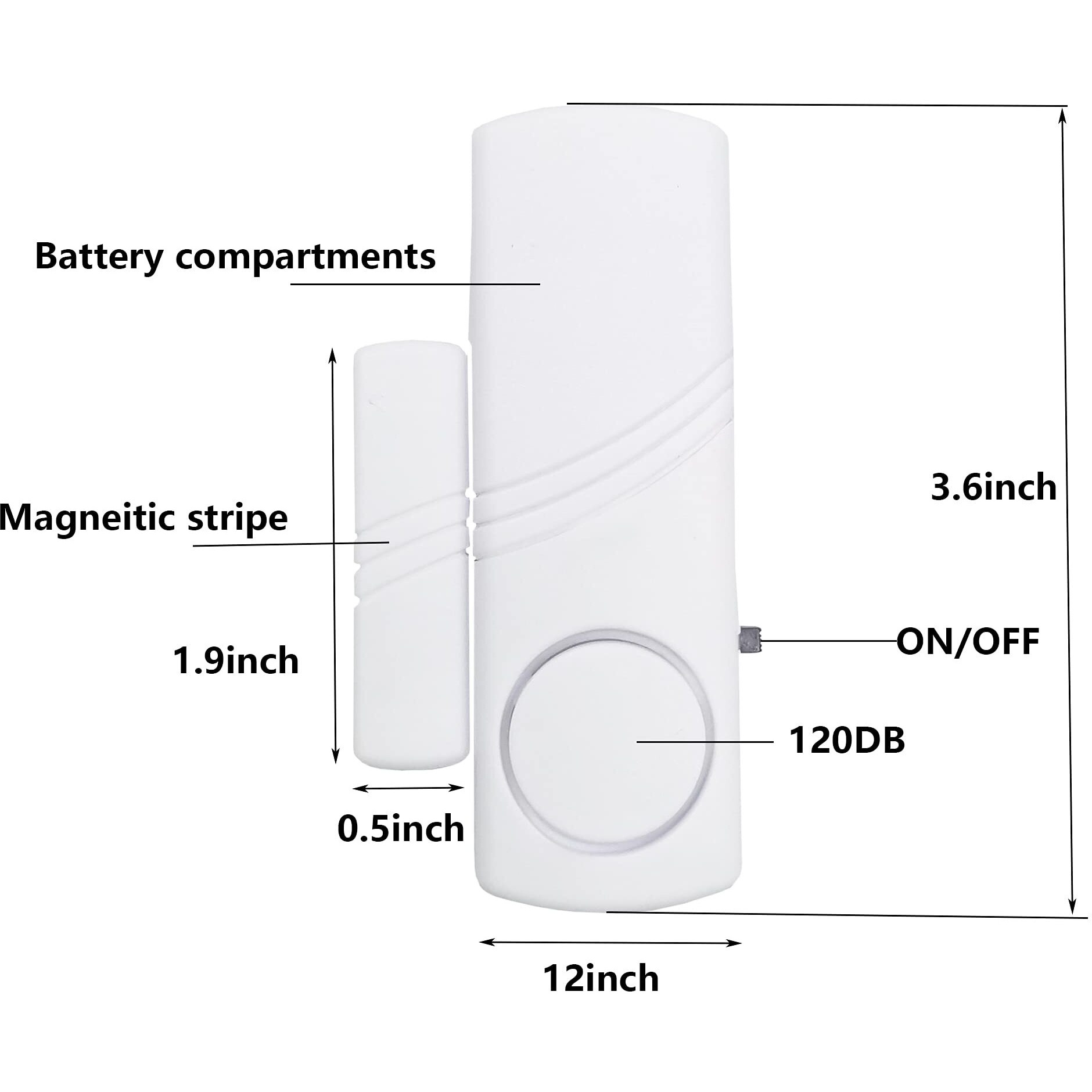 4 Pack Window Door Alarm  Door Sensor Alarm For Kids Safety  Alarm System For Home Security For Pool  Garage  Apartment  Dorm  Rv And Office