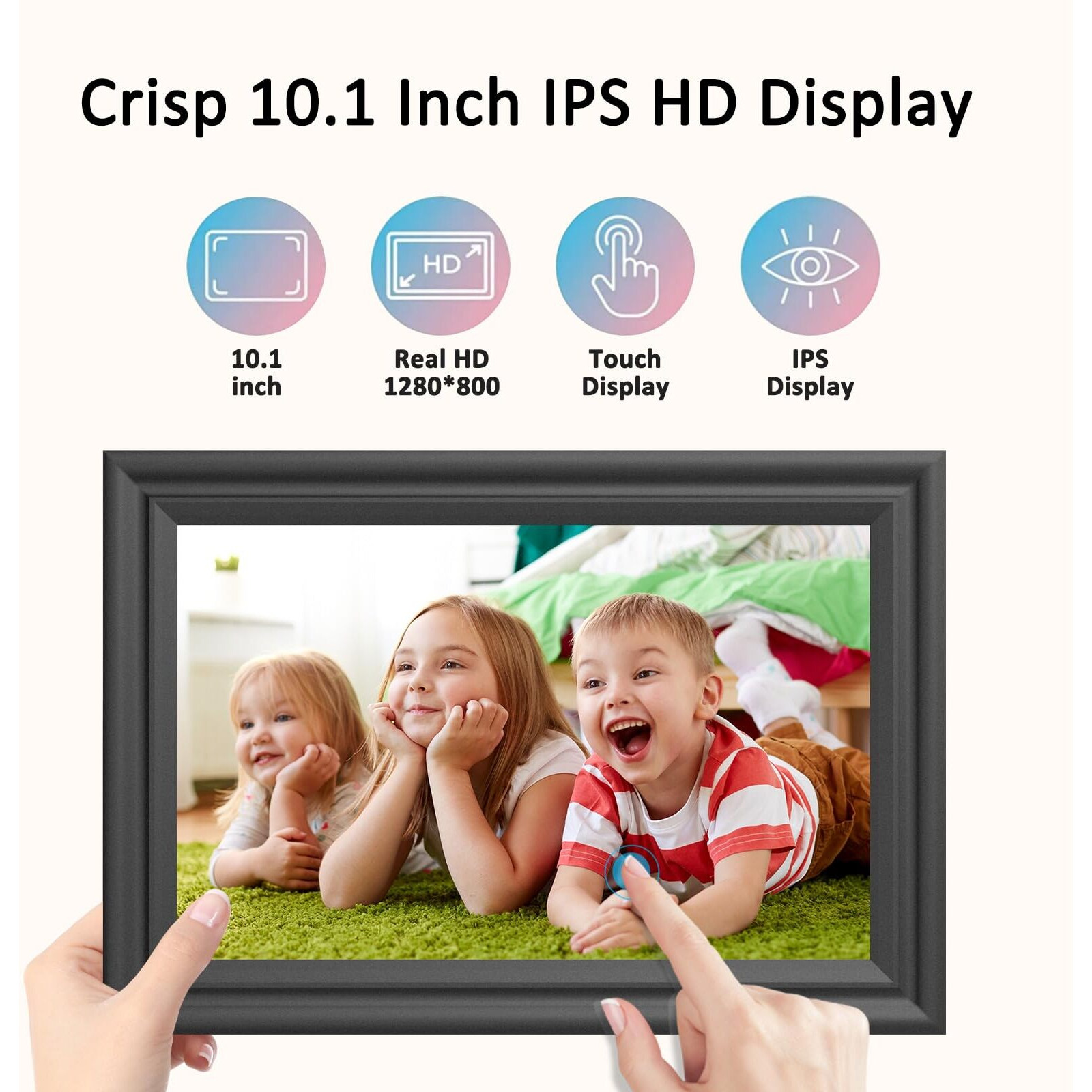 Digital Picture Frame Wifi 10.1 Inch Digital Photo Frame  Electronic Picture Frame  16Gb Storage  Auto-Rotate  Ips Touch Screen  Easy Setup And Share Photos And Videos Via Free App From Anywhere