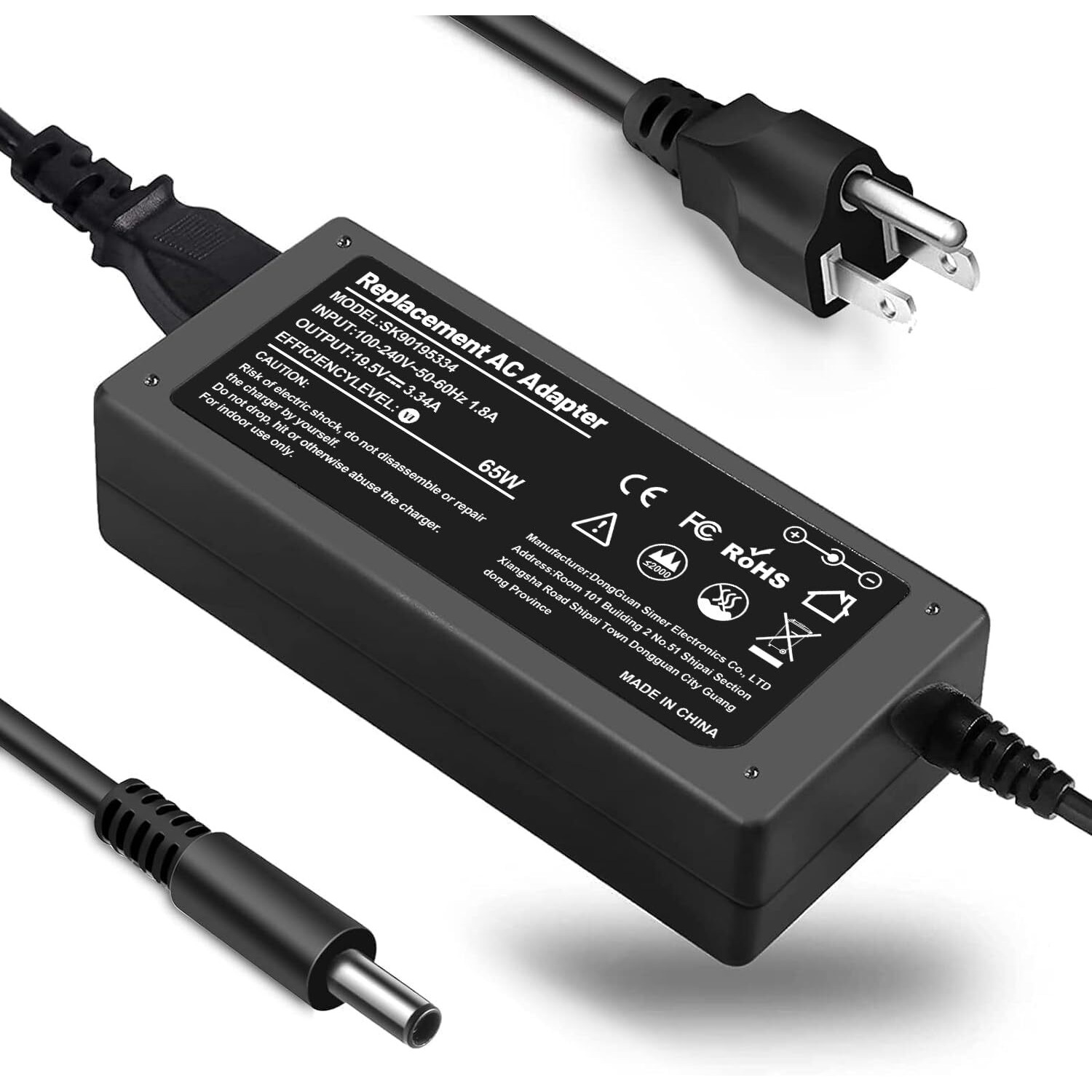 65W 45W Charger For Dell Laptop Fit For Inspiron 11/13/14/15/17 3000 5000 7000 Series(3583 3593 5570) Latitude E5450 Xps 13-65 Watt 45 Watt Ac 2-In-1 Computer Adapter Power Cord (4.5 * 3.0 Mm Jack)