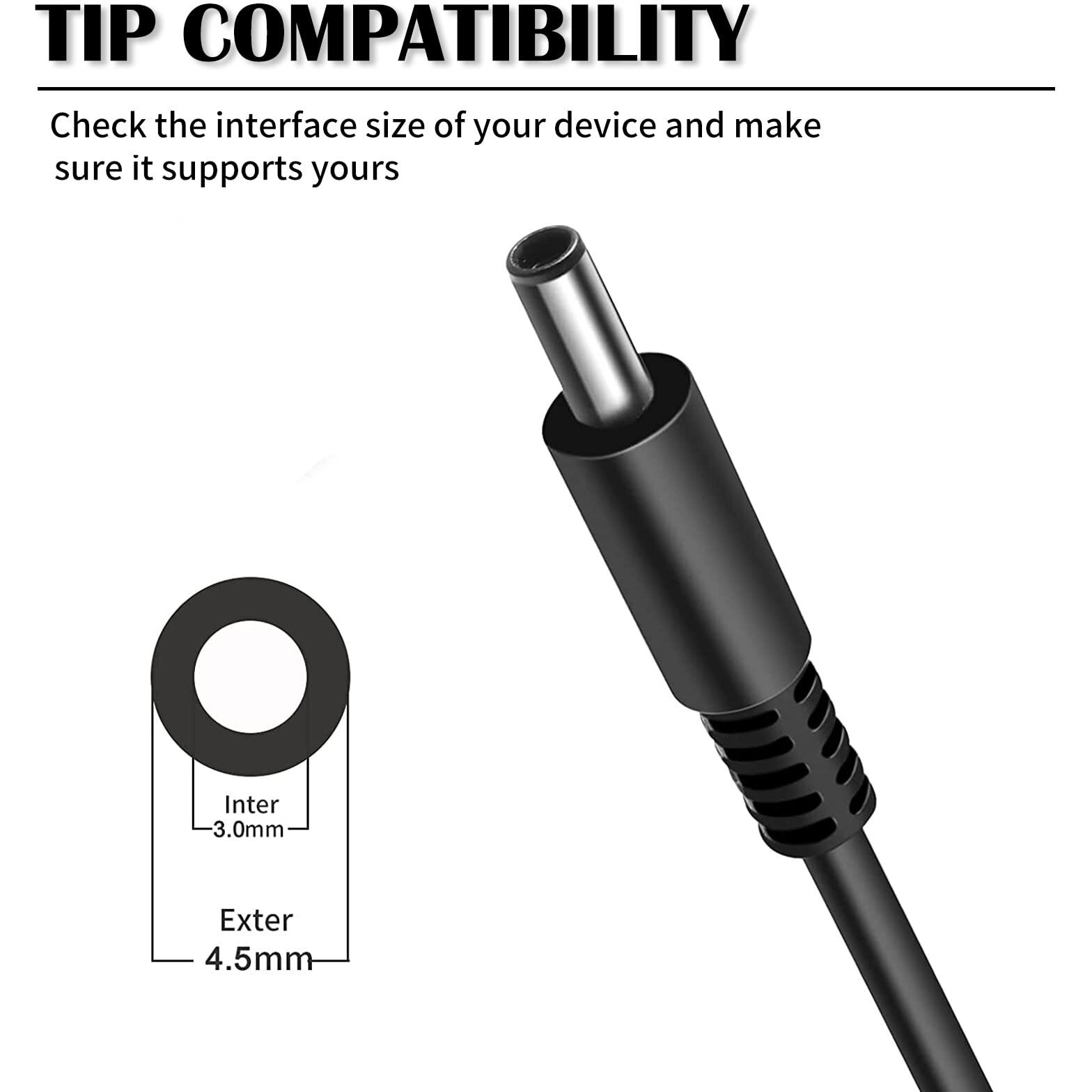 65W 45W Charger For Dell Laptop Fit For Inspiron 11/13/14/15/17 3000 5000 7000 Series(3583 3593 5570) Latitude E5450 Xps 13-65 Watt 45 Watt Ac 2-In-1 Computer Adapter Power Cord (4.5 * 3.0 Mm Jack)