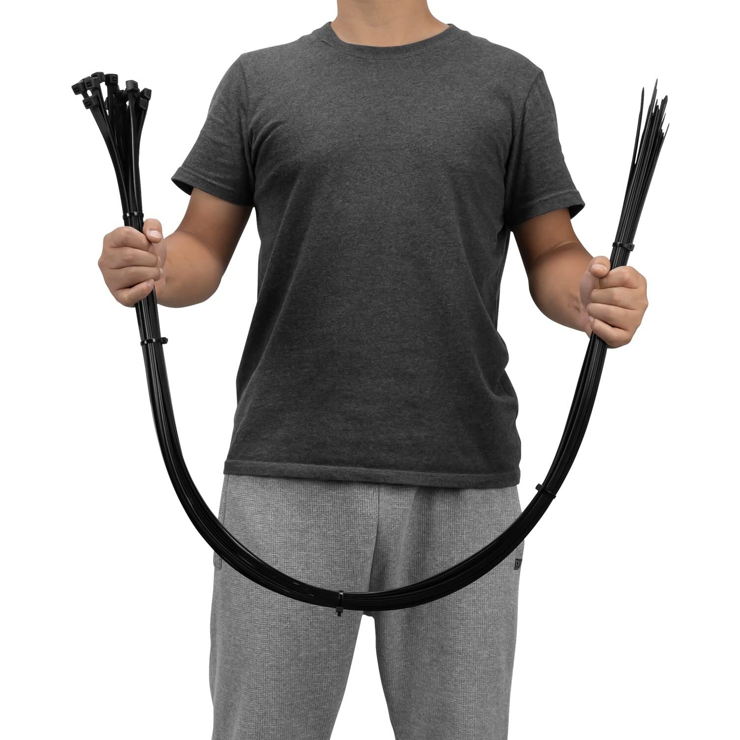 Xingo Heavy Duty 20 Pcs Cable Ties  60 Inch Black Nylon Zip Ties  175Lbs Ultra Strong  Self-Locking  Indoor And Outdoor Uv Resistant  Wide Application