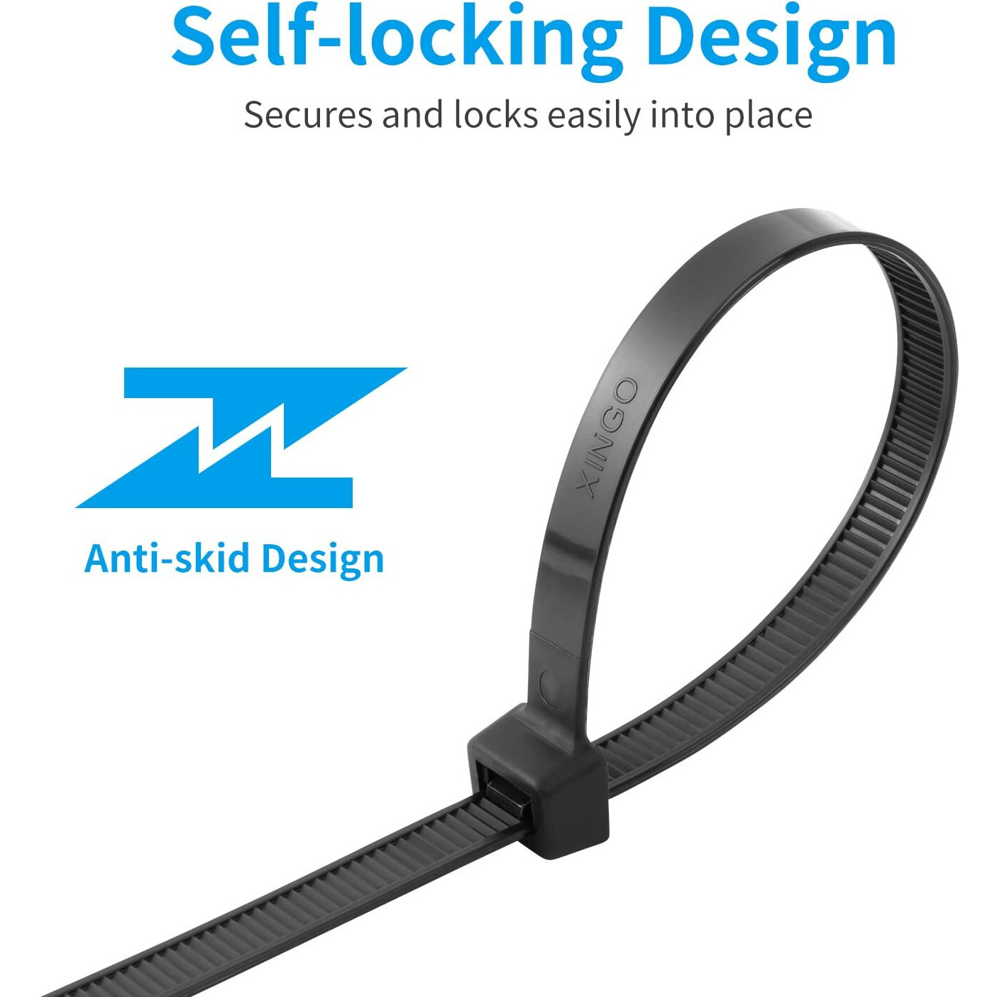 Xingo Heavy Duty 20 Pcs Cable Ties  60 Inch Black Nylon Zip Ties  175Lbs Ultra Strong  Self-Locking  Indoor And Outdoor Uv Resistant  Wide Application