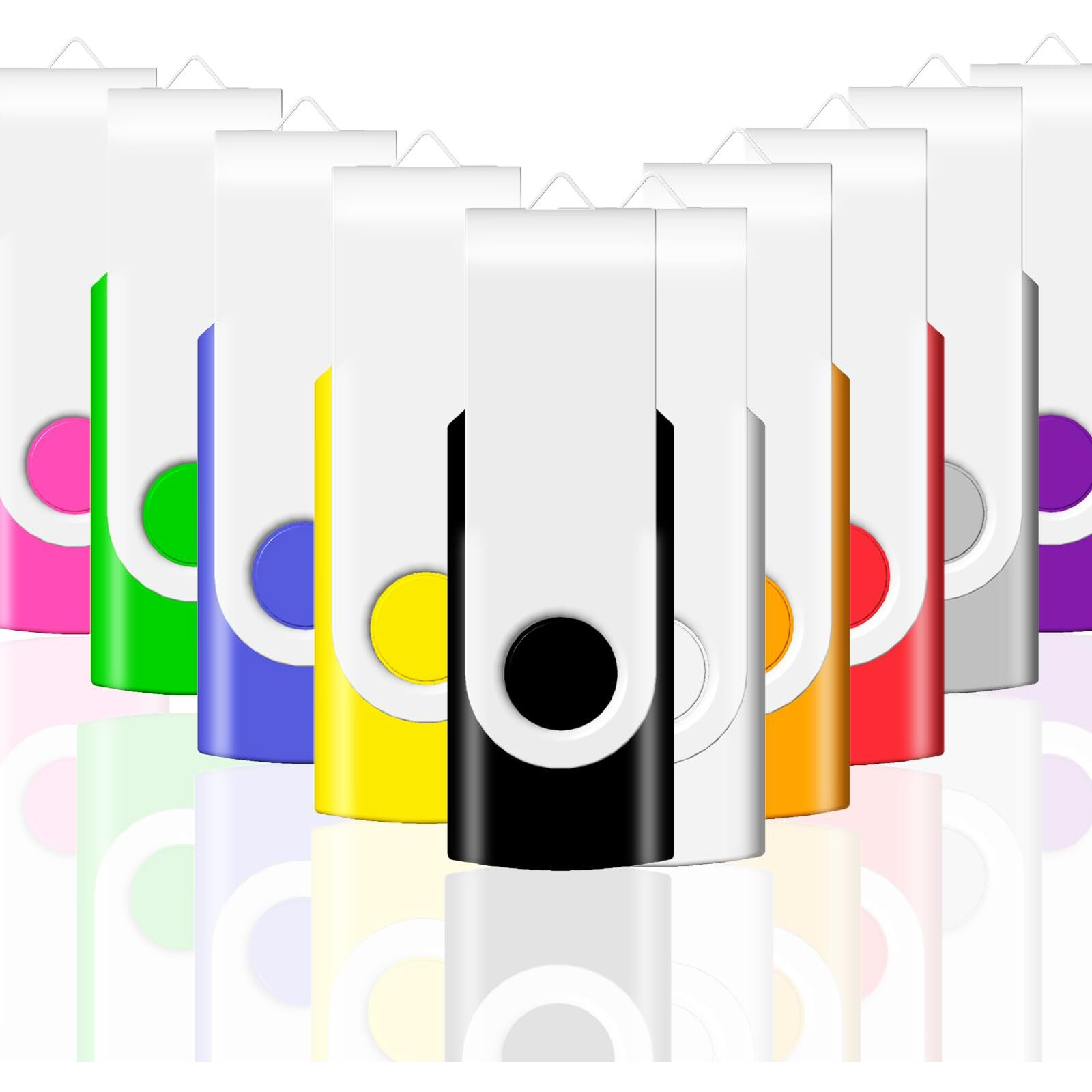 16Gb Usb Flash Drive 10 Pack  Usb Drives 16Gb Jbos Memory Stick Swivel Gig Stick Flash Drives 16Gb Usb2.0 Pendrive  Thumb Drives 10 Pack  Zip Drive  Jump Drive  16Gb Usb (Mixed Colors)